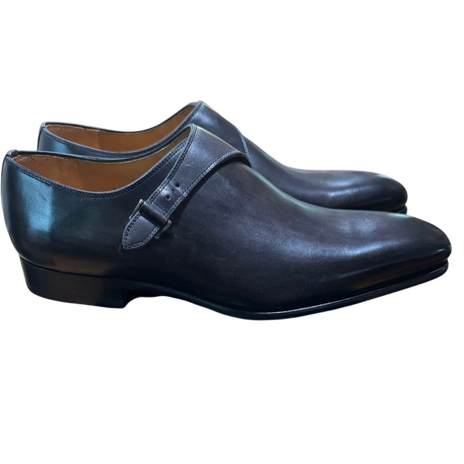Magnanni Magnanni Efren Gray/Black Single Monk Strap Shoes sz. 7.5 us Size US 7.5 / EU 40-41 - 7 Thumbnail