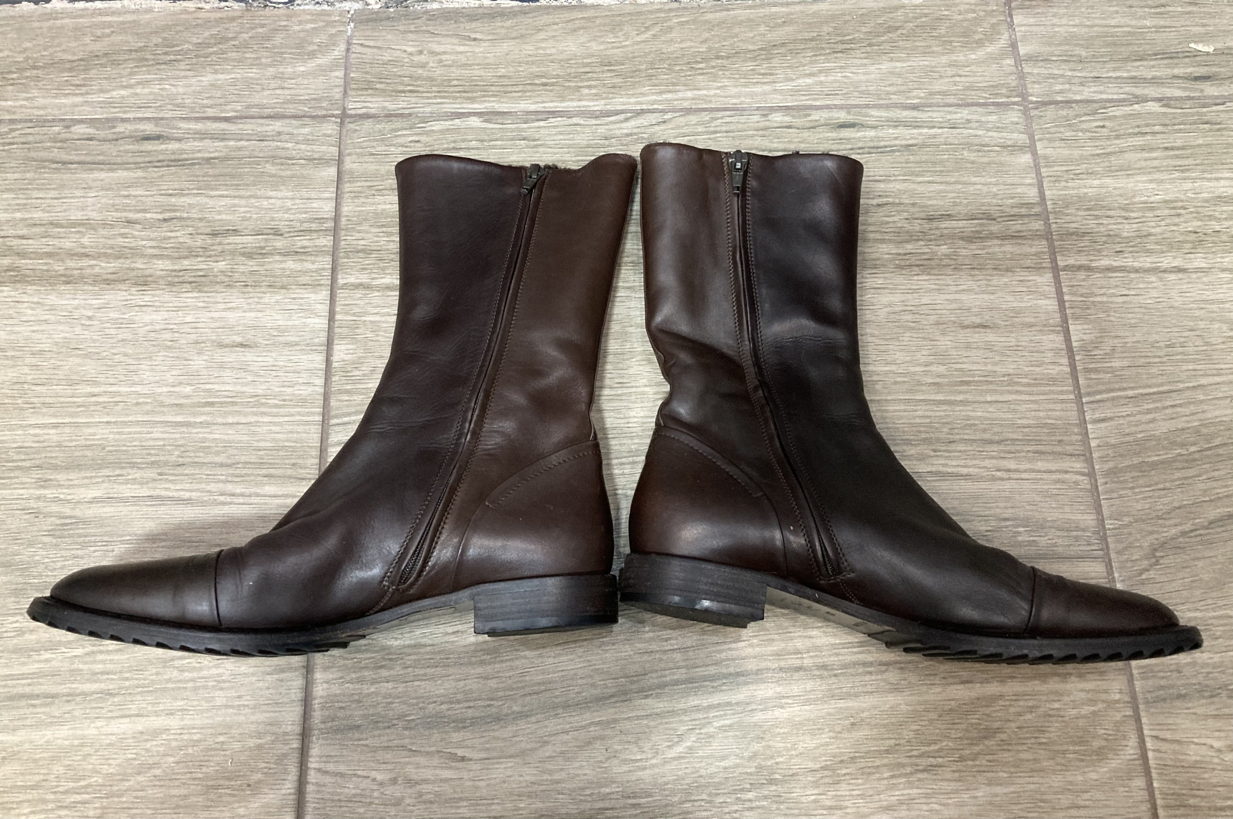 Jil Sander Vintage Jil Sander Classic Brown Leather Boots‎ Size US 7.5 / IT 37.5 - 8 Thumbnail