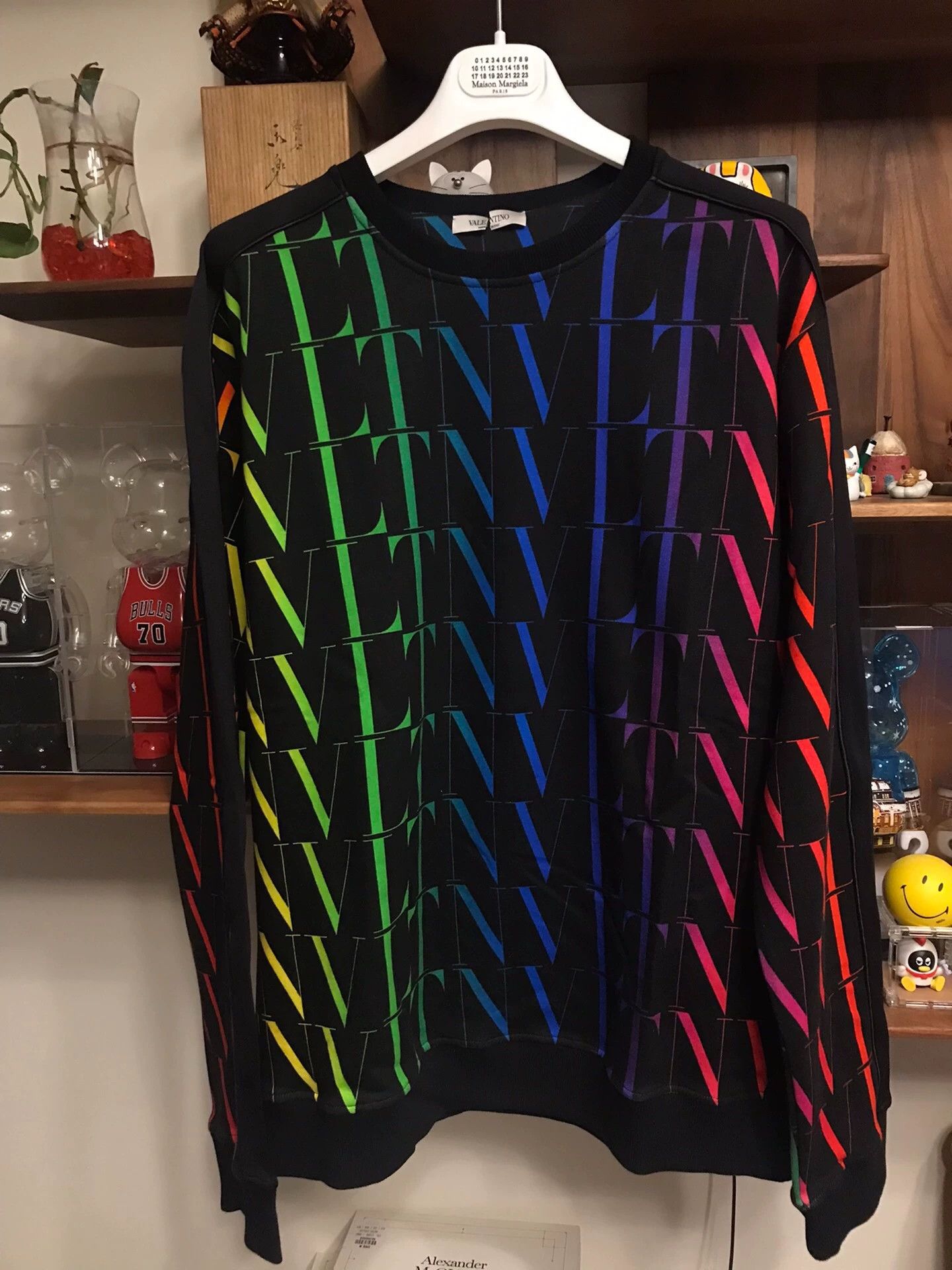 Valentino VALENTINO sweatshirt rainbow letter logo allover XL Size US XL / EU 56 / 4 - 1 Thumbnail