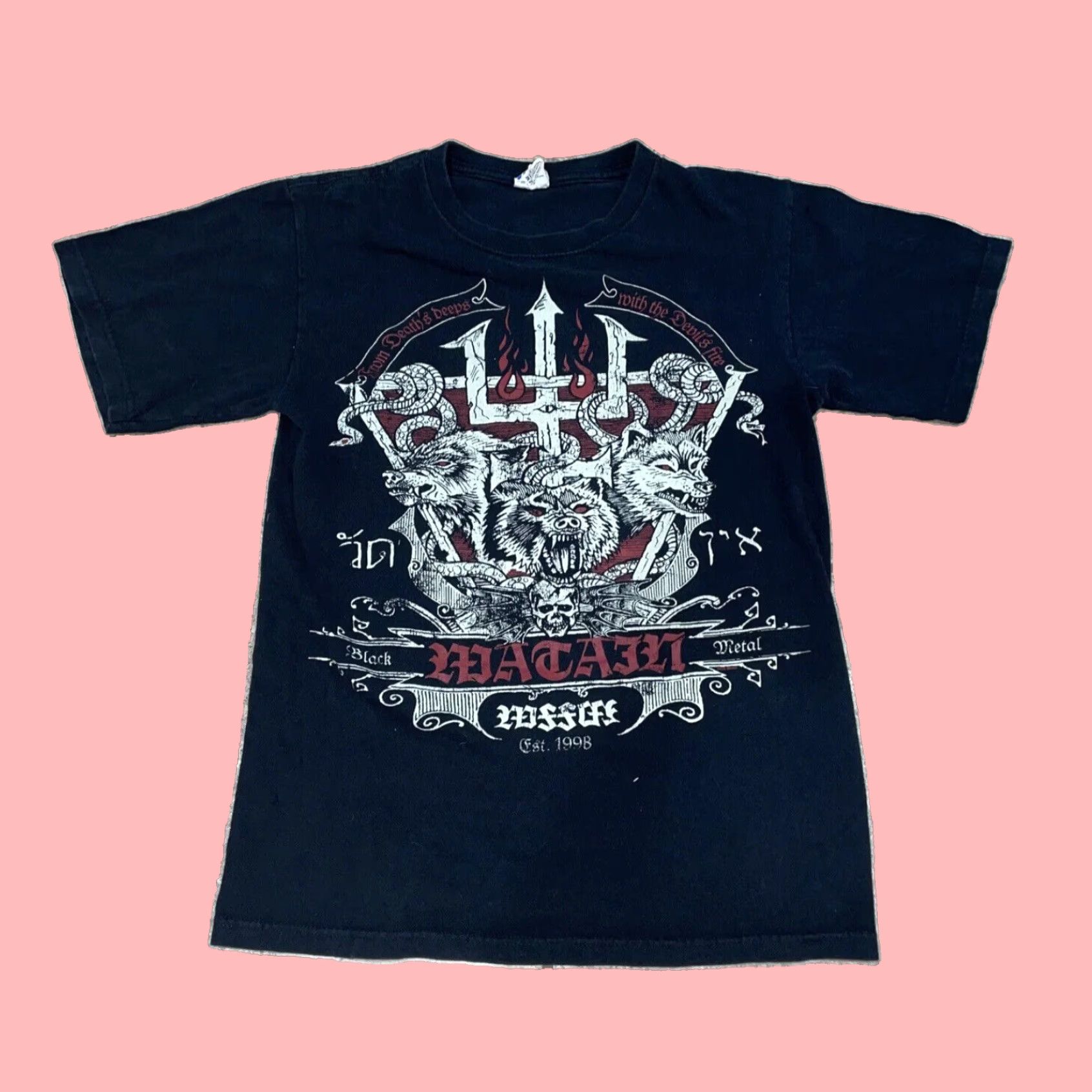 Anvil Black Metal Militia Tour Anvil T-Shirt Mens Small Black Cotton Metal Size US S / EU 44-46 / 1 - 1 Thumbnail