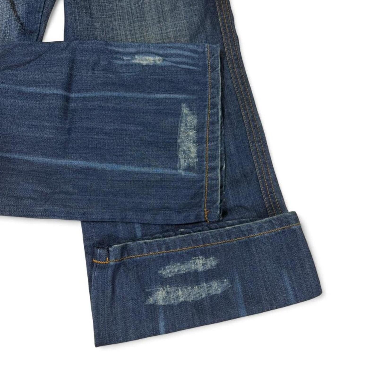 True Religion Y2K Style TAKE two Designer Jeans Embroidered Back Pockets Size US 35 - 8 Thumbnail