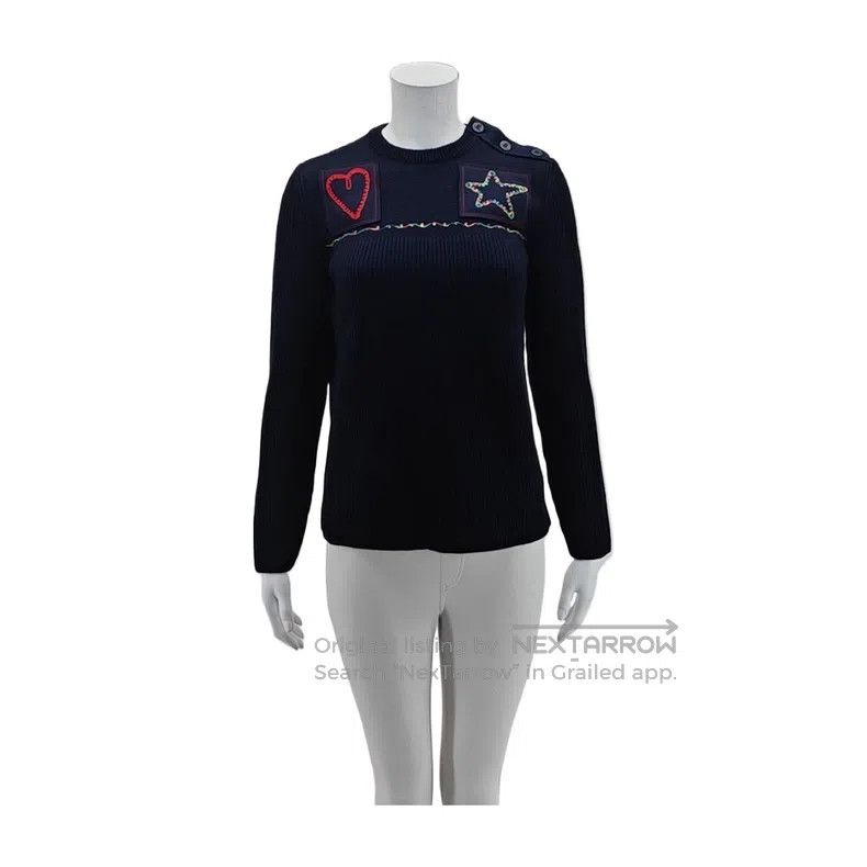 Valentino Valentino Navy wool pullover with long sleeves Size S / US 4 / IT 40 - 1 Thumbnail