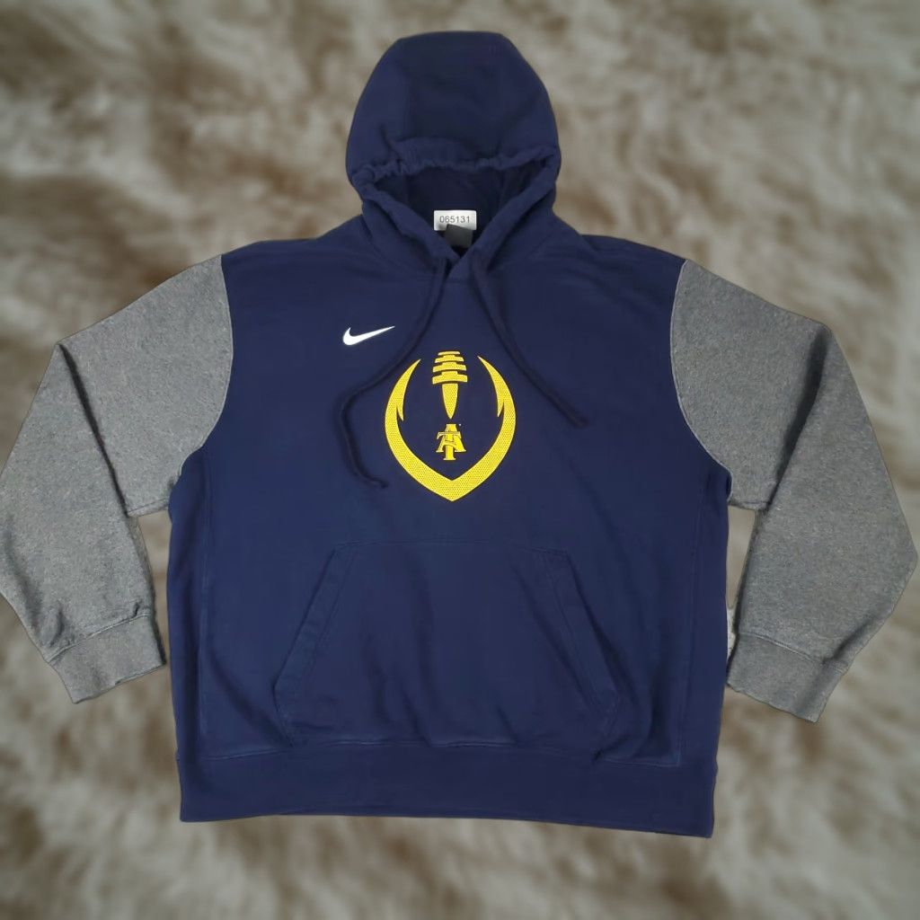 Nike Nike Hoodie Mens XL Blue Swoosh Pullover Sweatshirt | Crew Neck | Long Sleeve | Logo | Polyester Knit | All Seasons | Vintage: No Size US XL / EU 56 / 4 - 1 Thumbnail
