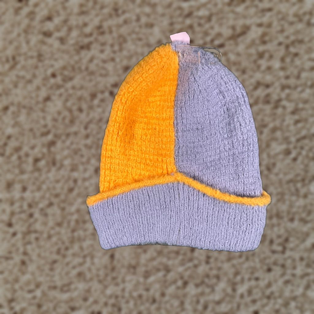 Vintage Wild Fable Beanie Women One Size Purple Orange Knit Nylon Polyester Blend NEW Size ONE SIZE - 1 Thumbnail