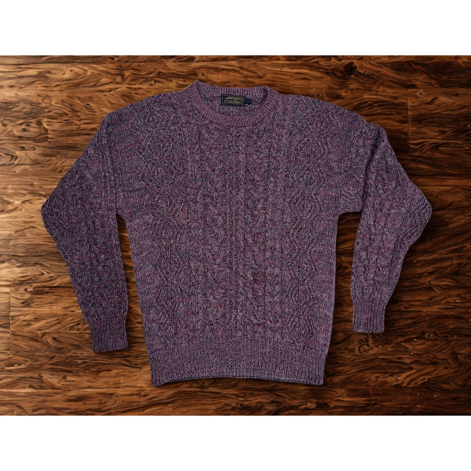 Eddie Bauer Eddie Bauer Cable Knit Sweater L Irish Fisherman Vintage Size US L / EU 52-54 / 3 - 8 Thumbnail