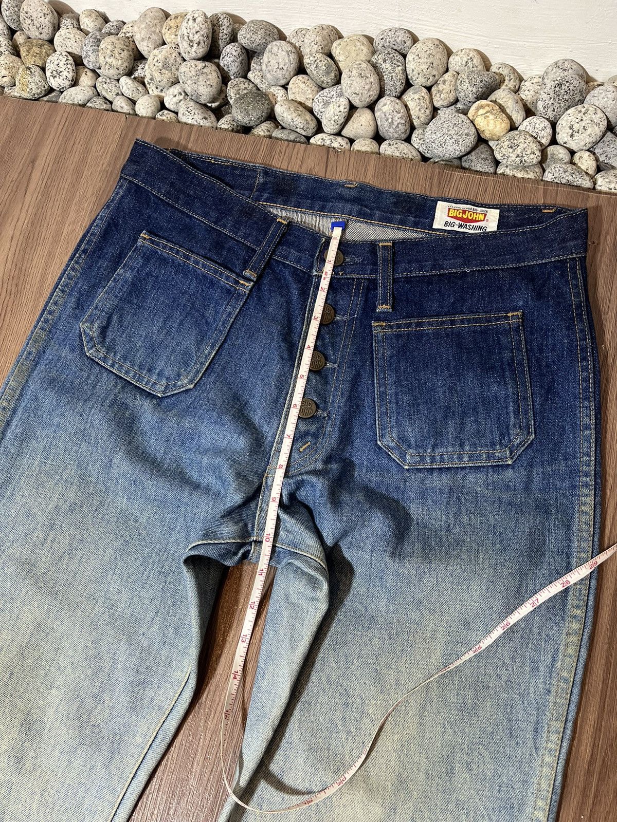 Big John Big John Vintage Washed Bush Button Up Bell Bottom Jeans Size US 32 / EU 48 - 15 Thumbnail