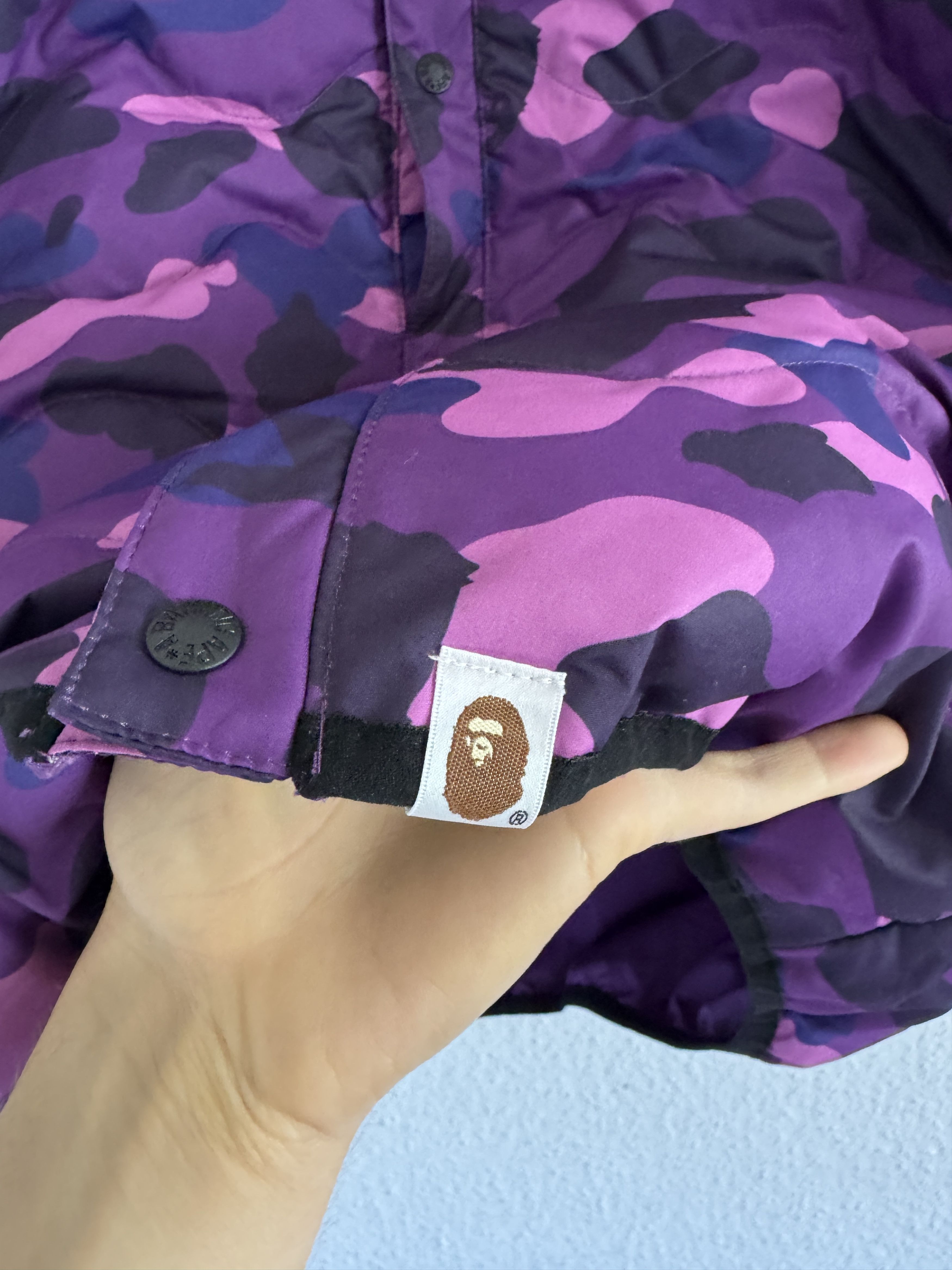 Bape Purple Color Camo Lightweight Down Jacket Size US XXL / EU 58 / 5 - 13 Thumbnail