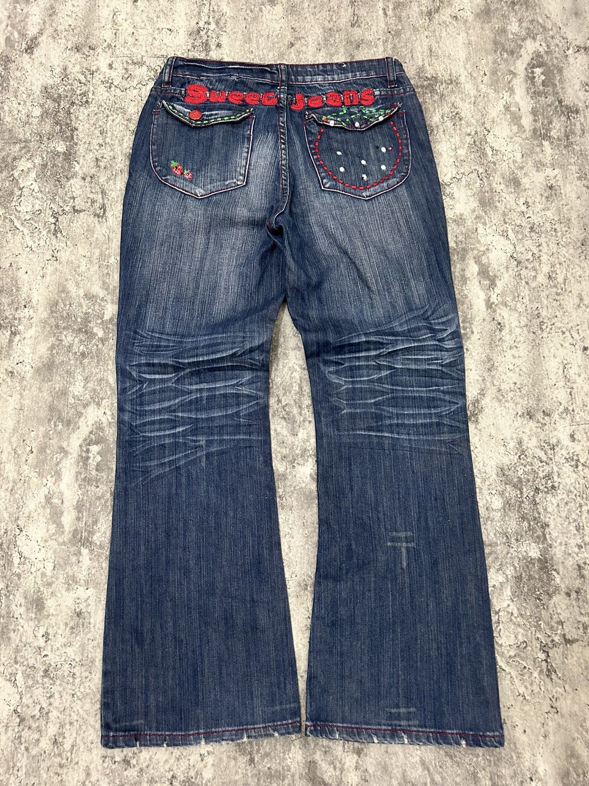 If Six Was Nine × Japanese Brand × Tornado Mart Ado Sweet Strobery Distressed Bootcut Jeans Size US 32 / EU 48 - 1 Thumbnail
