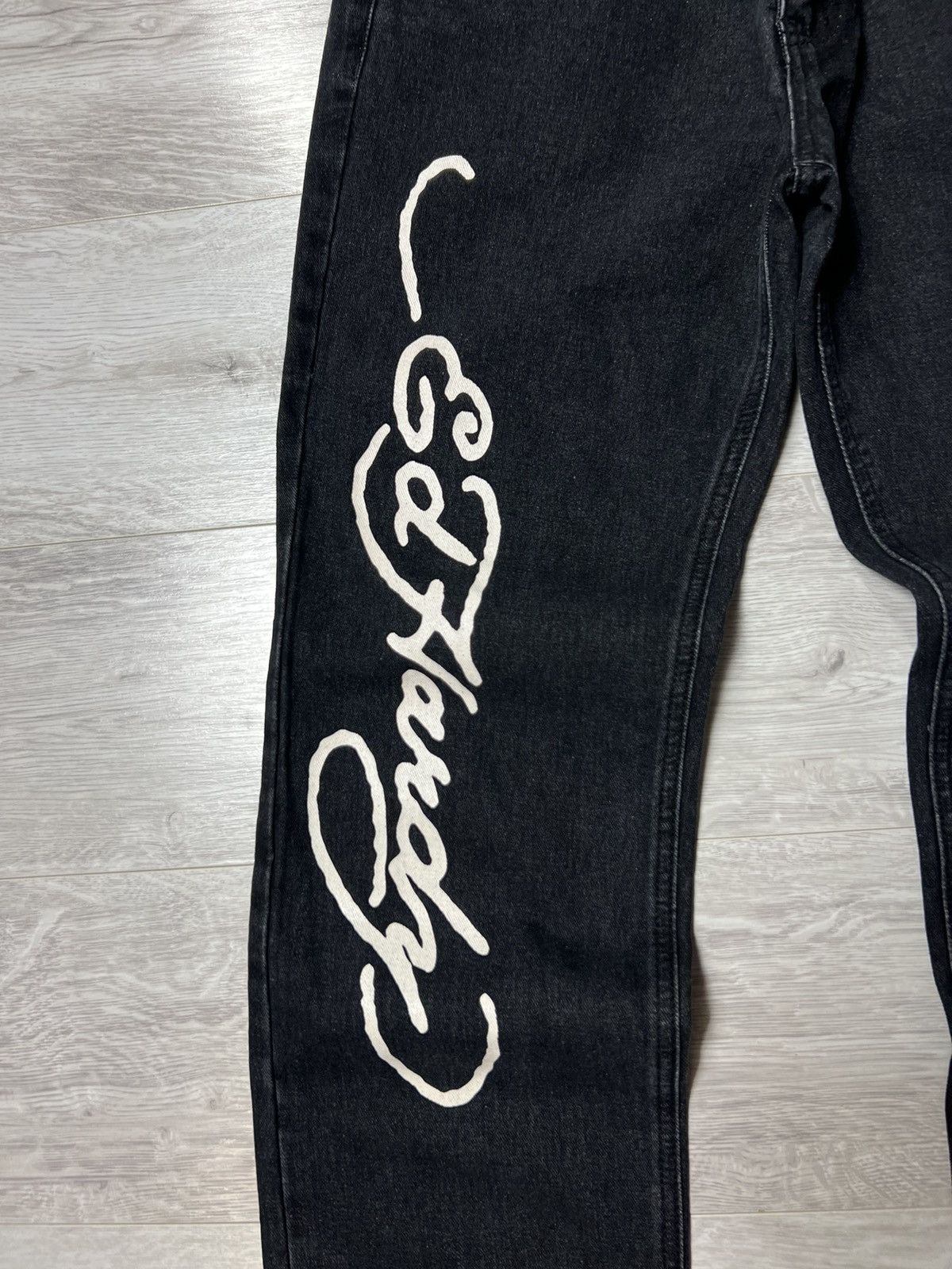 Ed Hardy Ed Hardy Embroidered Dragon Flame Straight Leg Jean Big Logo Size US 32 / EU 48 - 5 Thumbnail