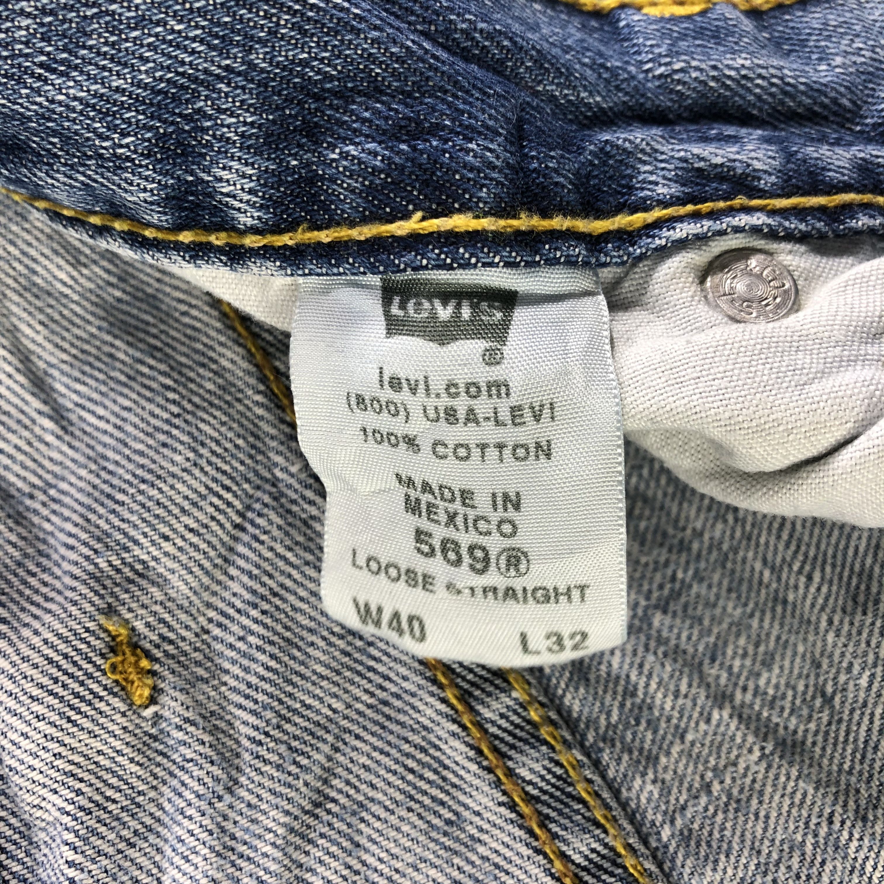 Levi's Vintage Blue Wash Levis 569 Jeans-J3150 Size US 42 / EU 58 - 10 Thumbnail