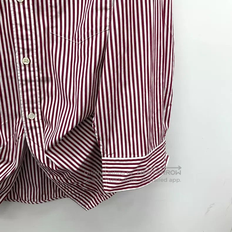 Other Balenciaga Burgundy Vertical Striped Cotton Collar Single- Size XXS / US 00 / IT 34 - 4 Thumbnail