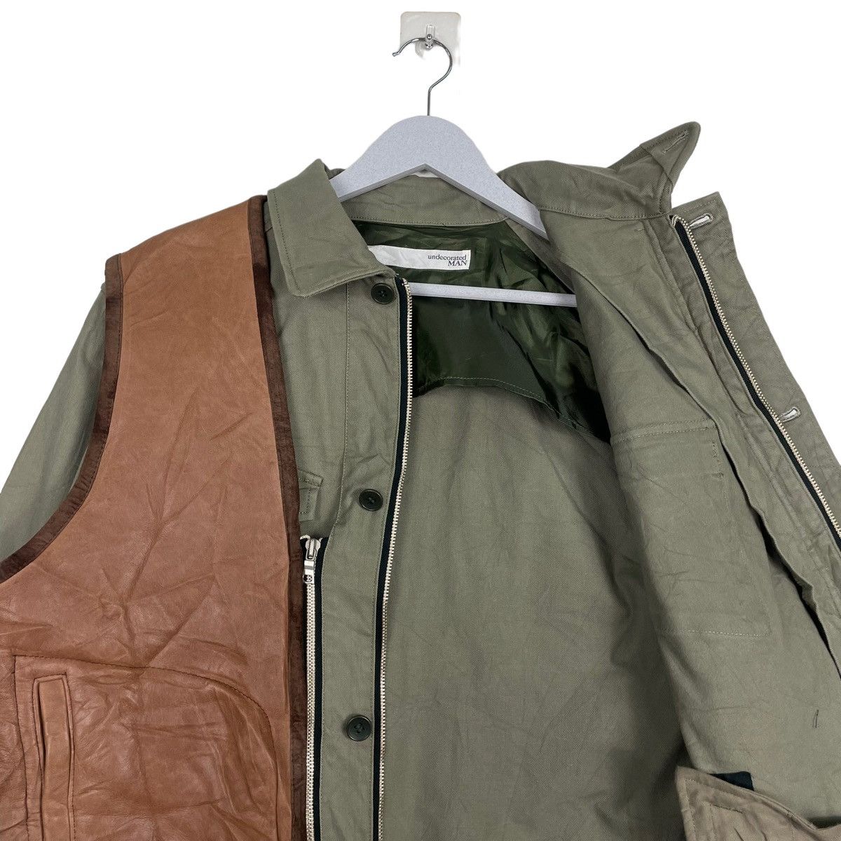 Japanese Brand × Undecorated Man 💥UNDECORATED MAN AW2012 MOUTON VEST CARGO JACKET Size US M / EU 48-50 / 2 - 11 Thumbnail