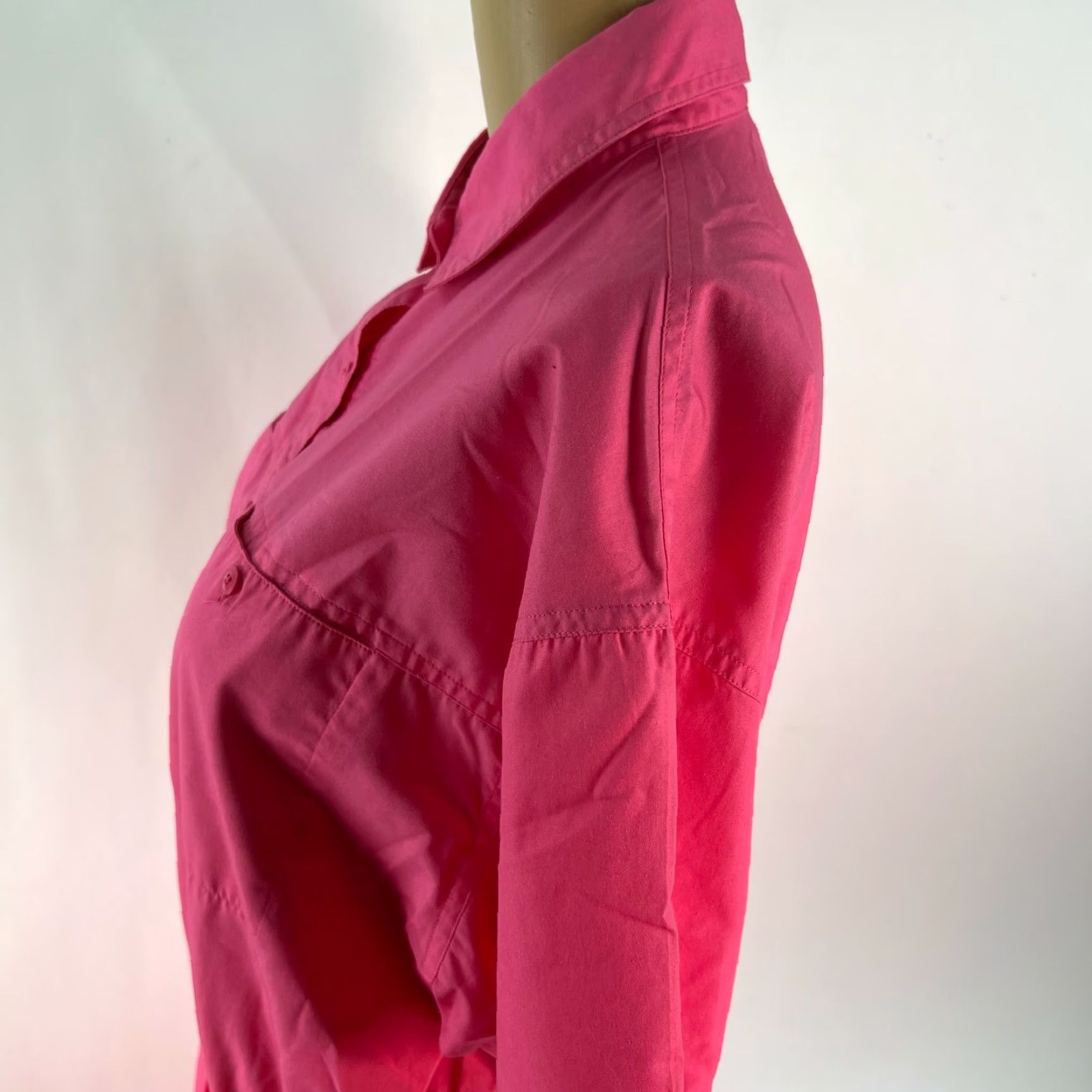 Pinko VINTAGE Andrew Harvey Womens Pink Shirt Dress Short Sleeves Collared Size 14 Size XL / US 12-14 / IT 48-50 - 7 Thumbnail
