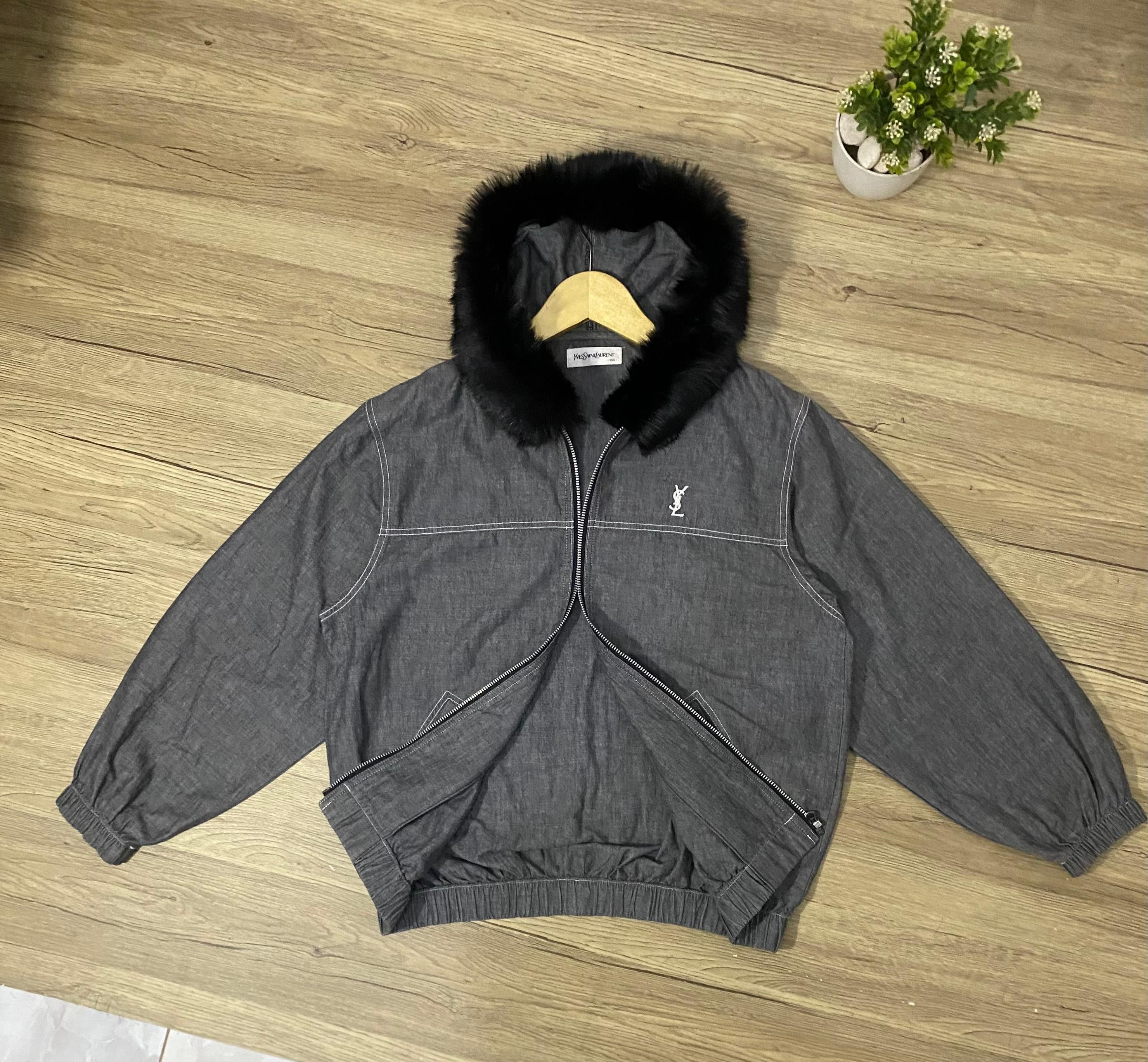 Yves Saint Laurent Yves Saint Laurent Fur Zipper Hoodie LGB Style Size US M / EU 48-50 / 2 - 4 Thumbnail