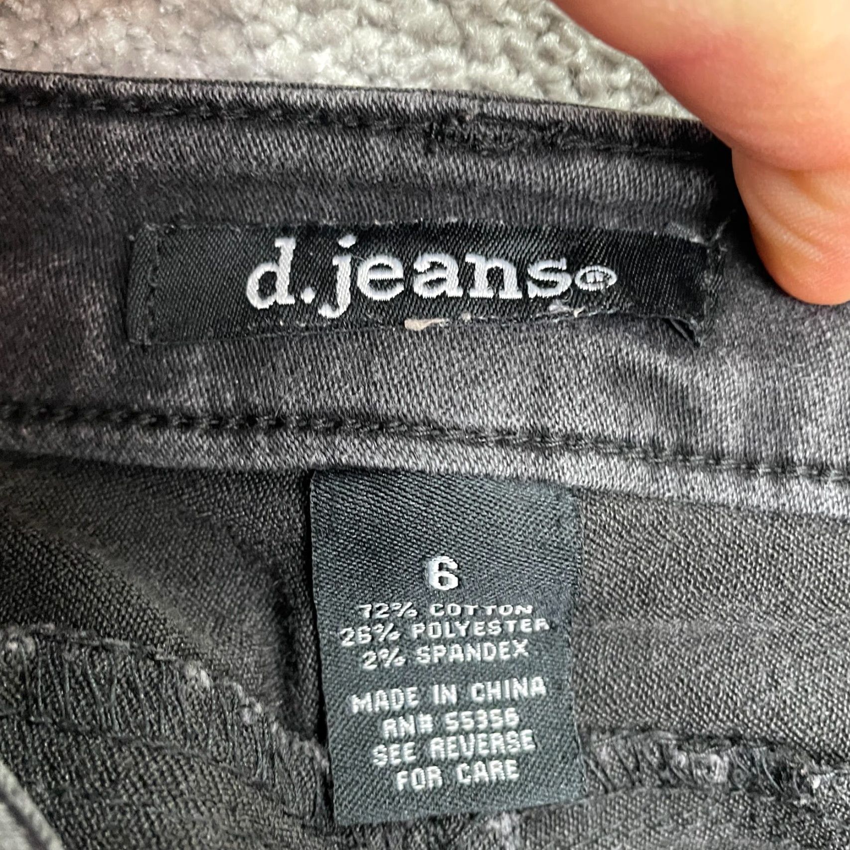 Denime D. Jeans Jeans Skinny Denim Black 6 Womens Mid Rise 27.5 Inseam 28x27.5 Pocket 5-Pocket Design Stretch Denim Size 28" / US 6 / IT 42 - 7 Thumbnail
