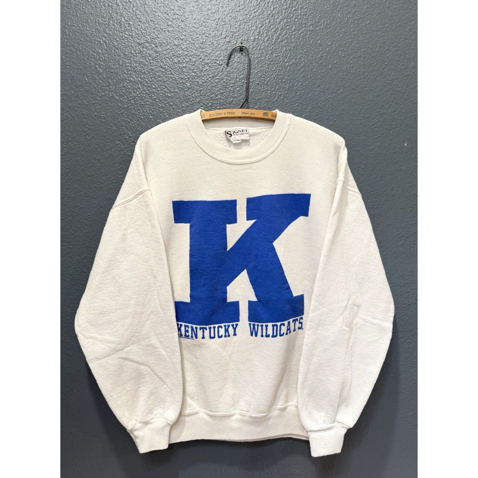 Vintage VINTAGE University Of Kentucky Wildcats White Sweatshirt XL Men 90s Signet Pullover USA Size US XL / EU 56 / 4 - 4 Thumbnail