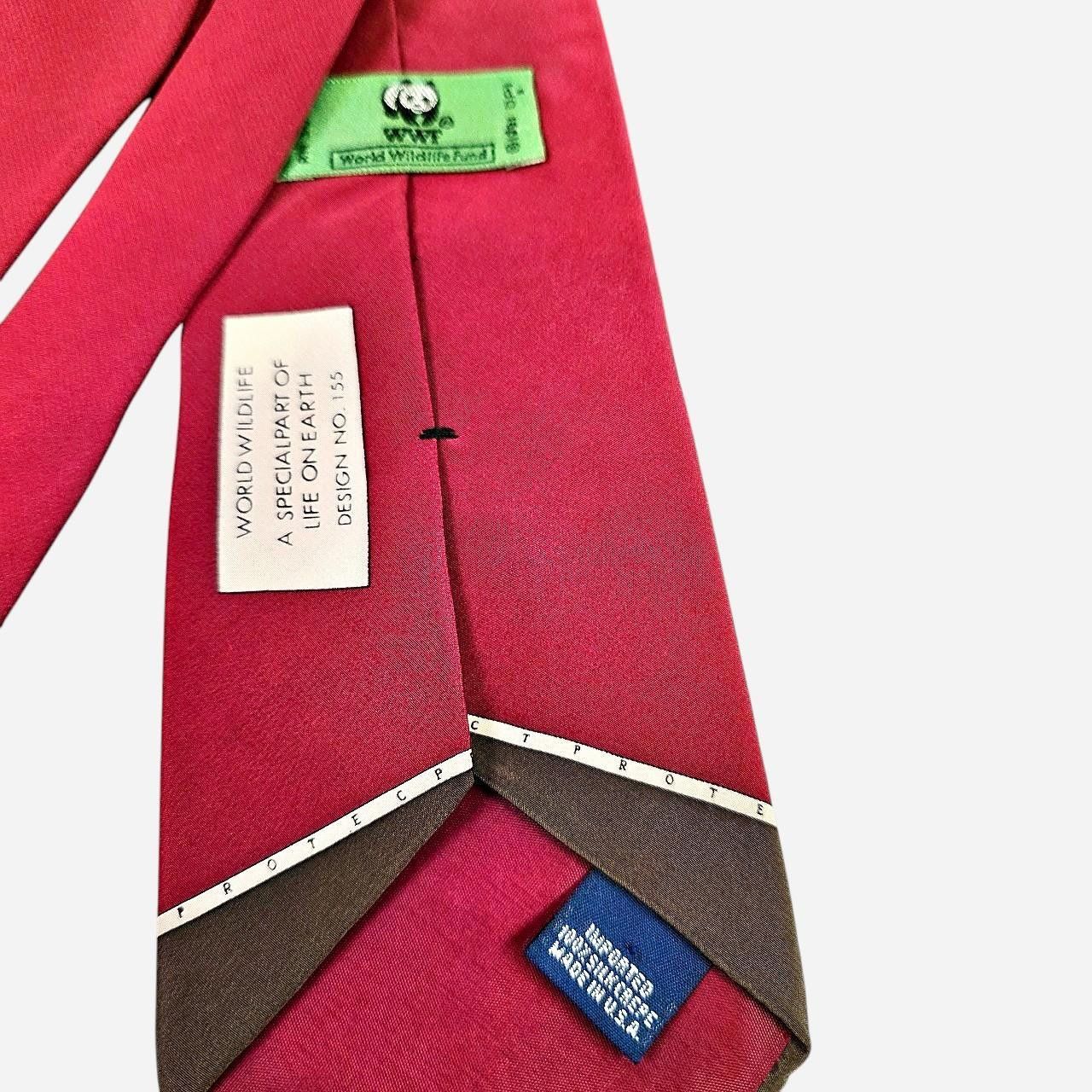 WWF Vintage World Wildlife Federation Elephant Tie Size ONE SIZE - 2 Thumbnail