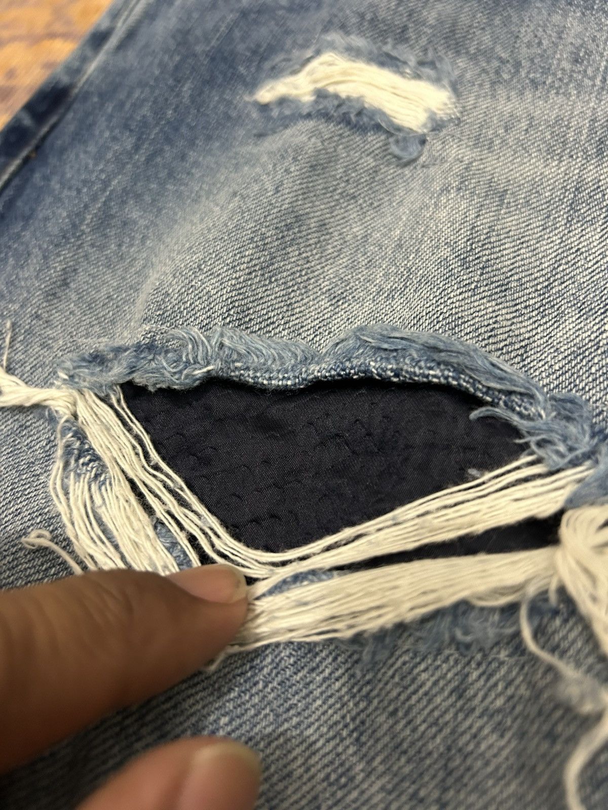 Alexander McQueen Alexander MQueen Style Destroyed Selvedge Jeans Size US 34 / EU 50 - 10 Thumbnail