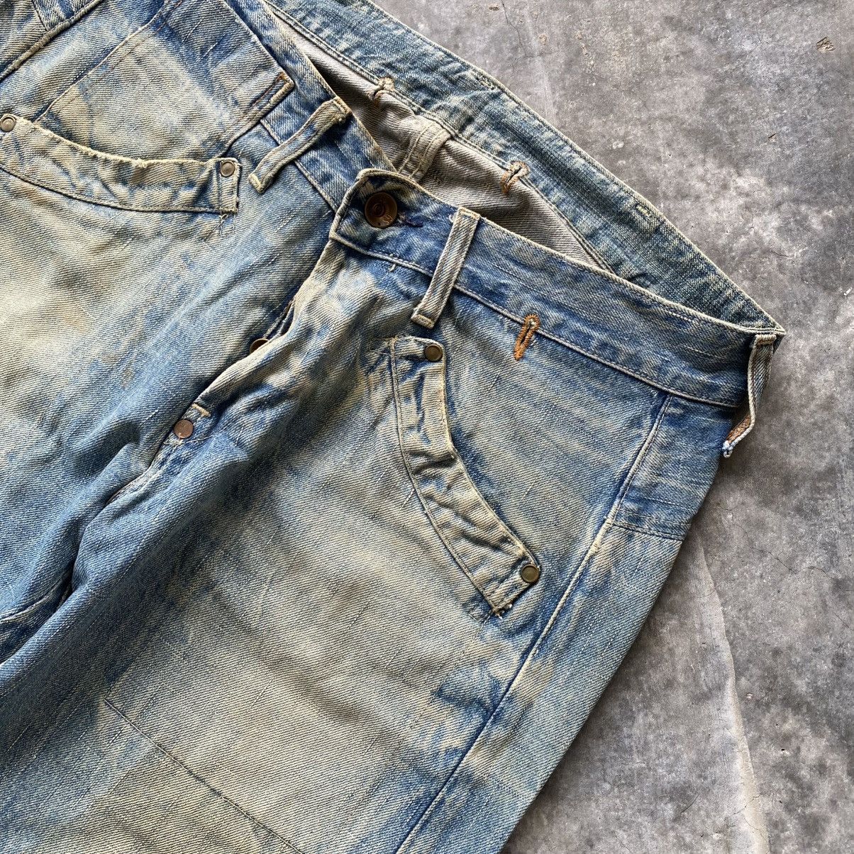 If Six Was Nine Gstar Raw Baggy Wide Distressed Denim w36 Size US 33 - 4 Thumbnail