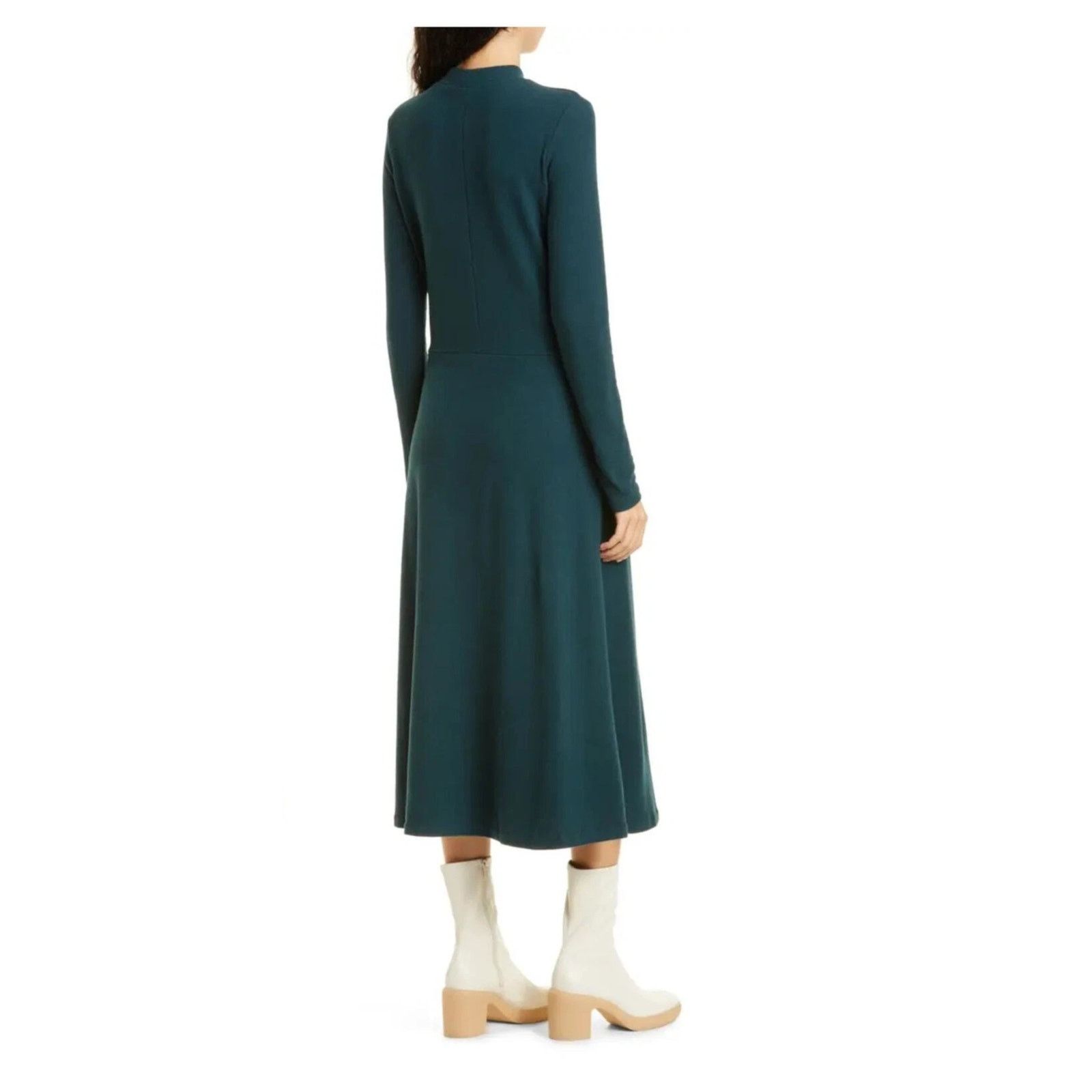 NWT Vince Mock Neck Long Sleeve A-Line Dress Size Large