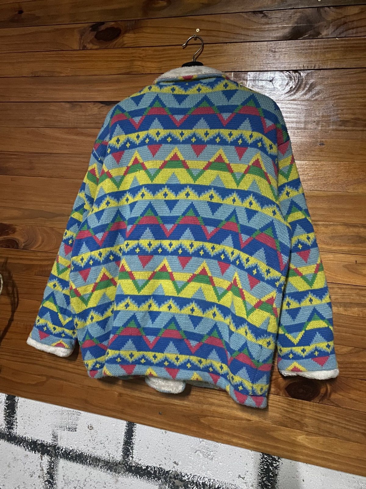 Vintage Harvy Club Collection Sports Geometric Knit Jacket