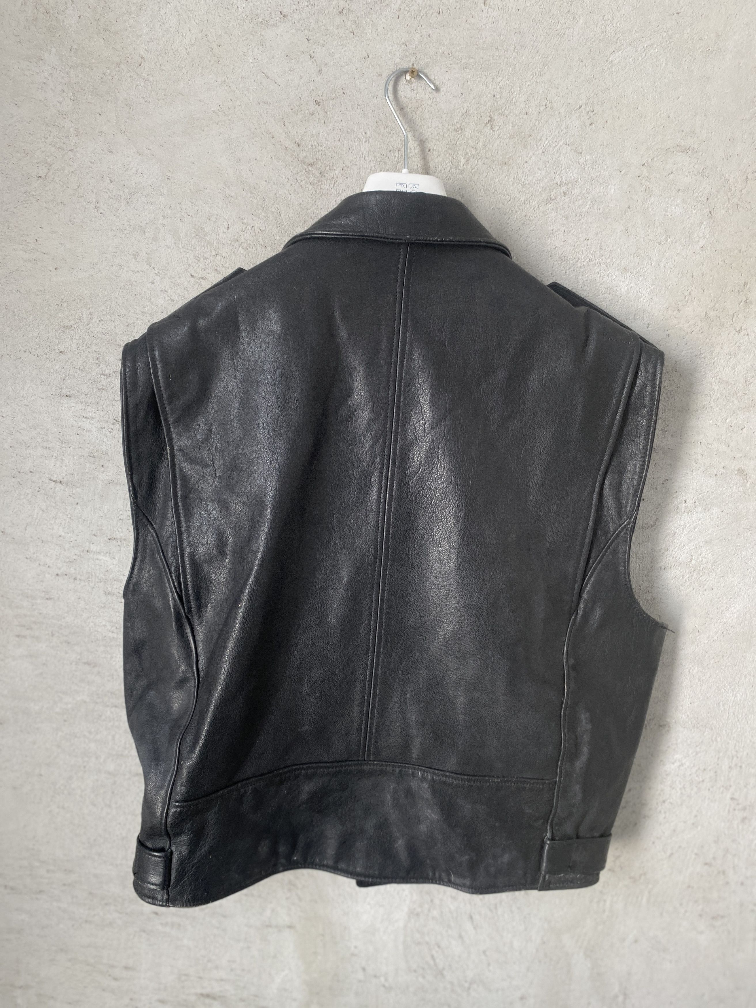 Genuine Leather Vintage real leather vest moto opium Size US XL / EU 56 / 4 - 3 Thumbnail