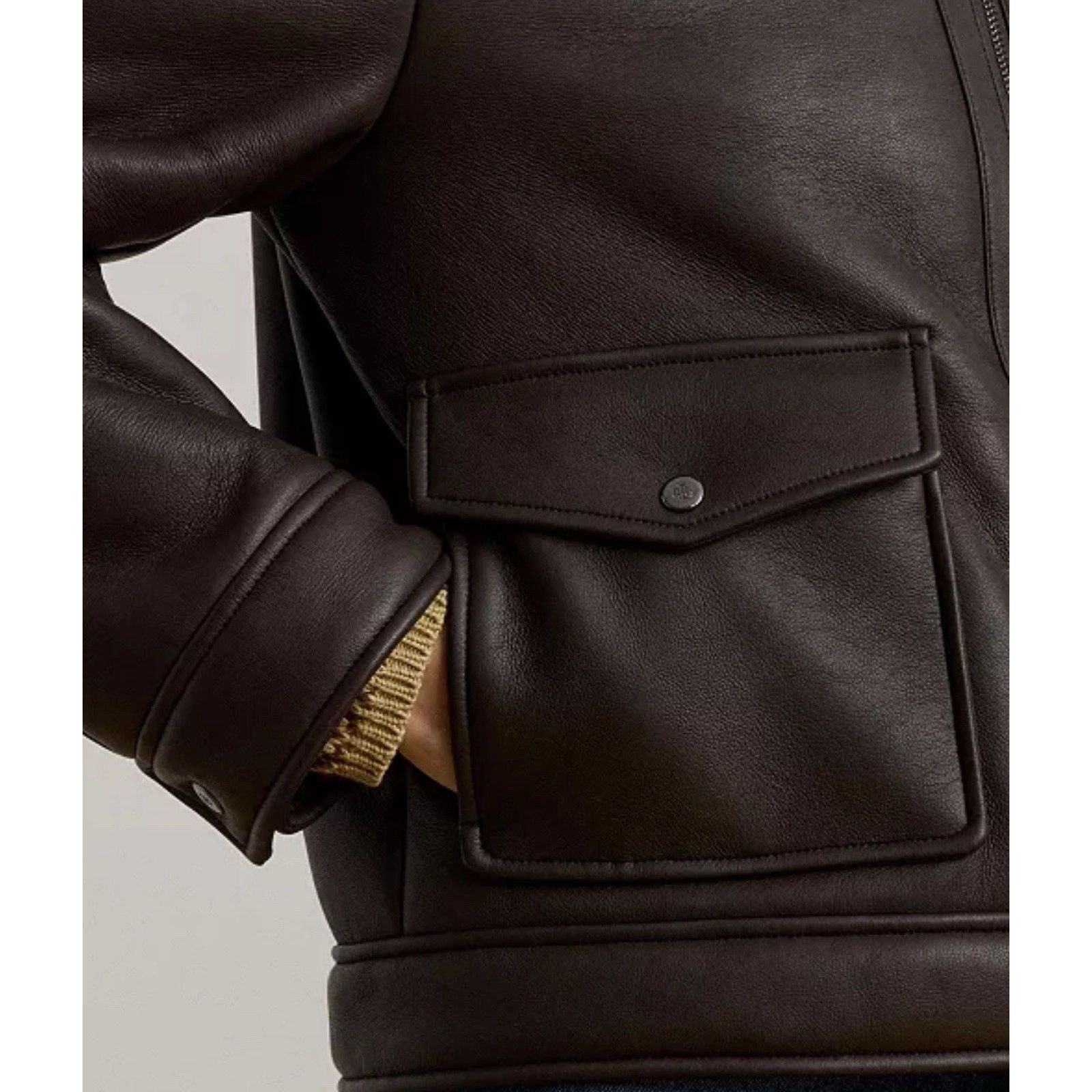 Ralph Lauren NWT Ralph Lauren Women Faux-Leather Jacket Circuit Brown Size S / US 4 / IT 40 - 11 Thumbnail