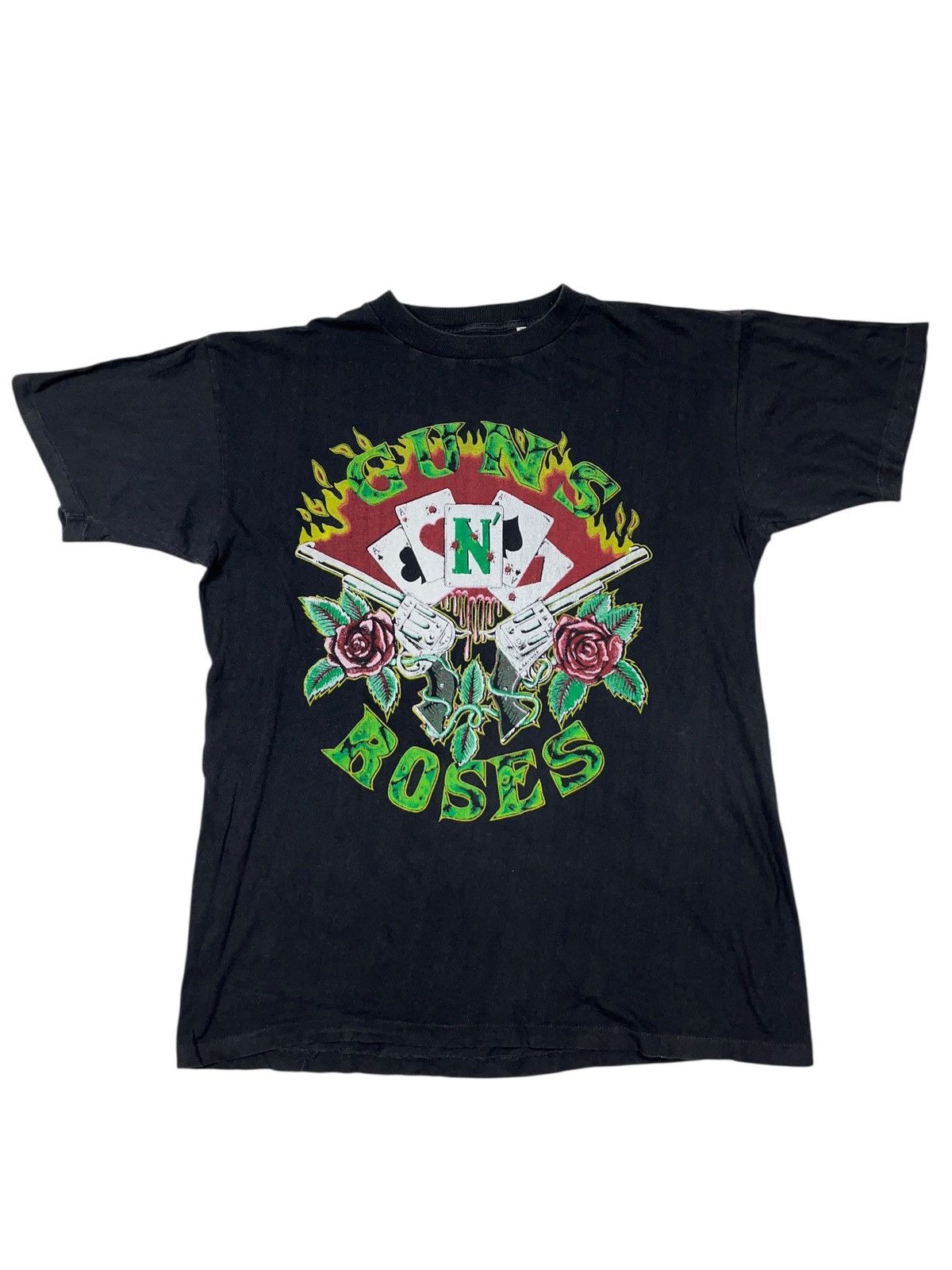 Band Tees Vintage 90s Guns N Roses Bootleg T-shirt Single Stitch rare Size US XL / EU 56 / 4 - 2 Thumbnail