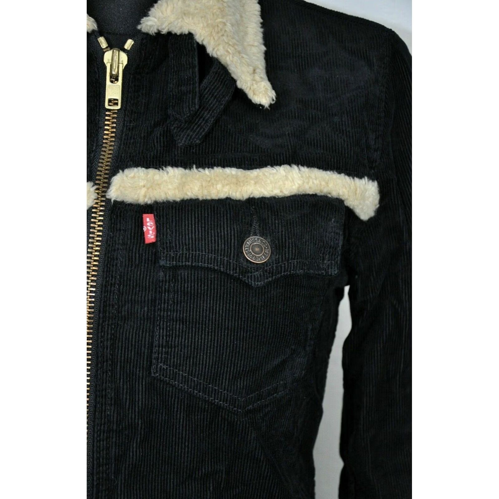 Levi's Levi's Trucker Jacket Shirt Women XS Black Corduroy Sherpa Vintage No N/A Size XS / US 0-2 / IT 36-38 - 6 Thumbnail