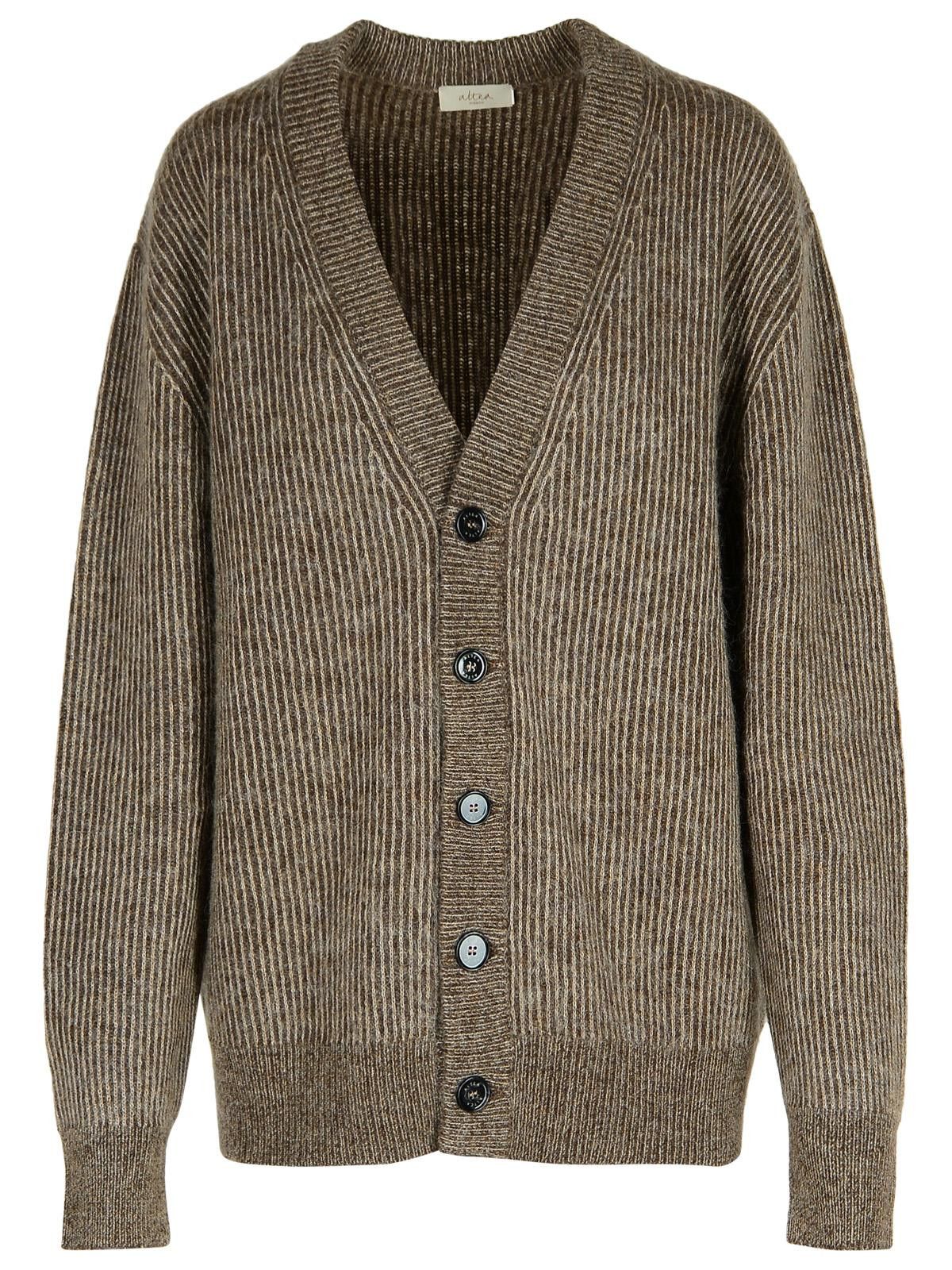 Altea ALTEA Brown Wool Blend Cardigan Size US XL / EU 56 / 4 - 1 Thumbnail
