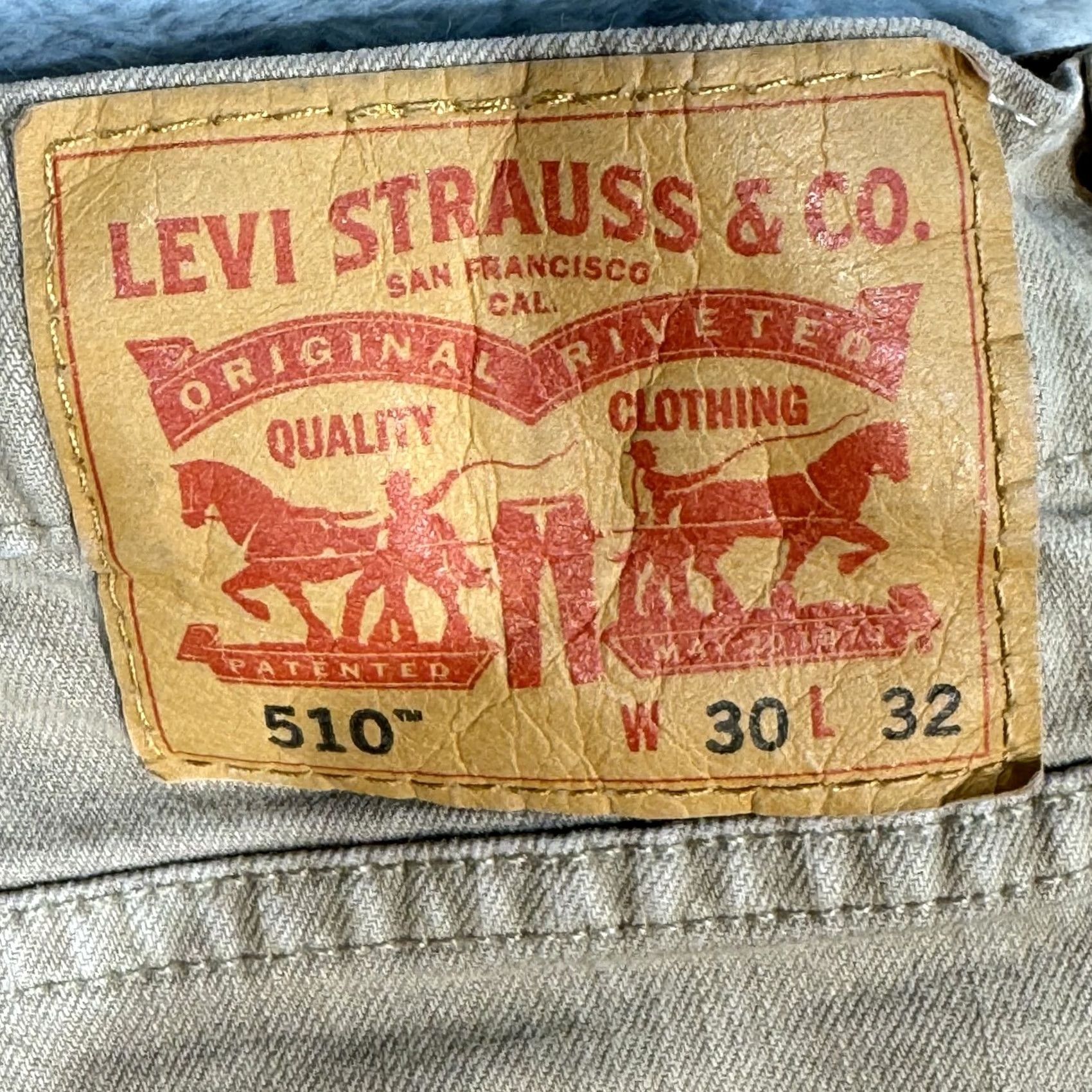 Levi's VINTAGE Levi's 510 Jeans Mens 30x32 Beige Skinny Fit Stretch Denim Pants Casual Style Size US 30 / EU 46 - 3 Thumbnail
