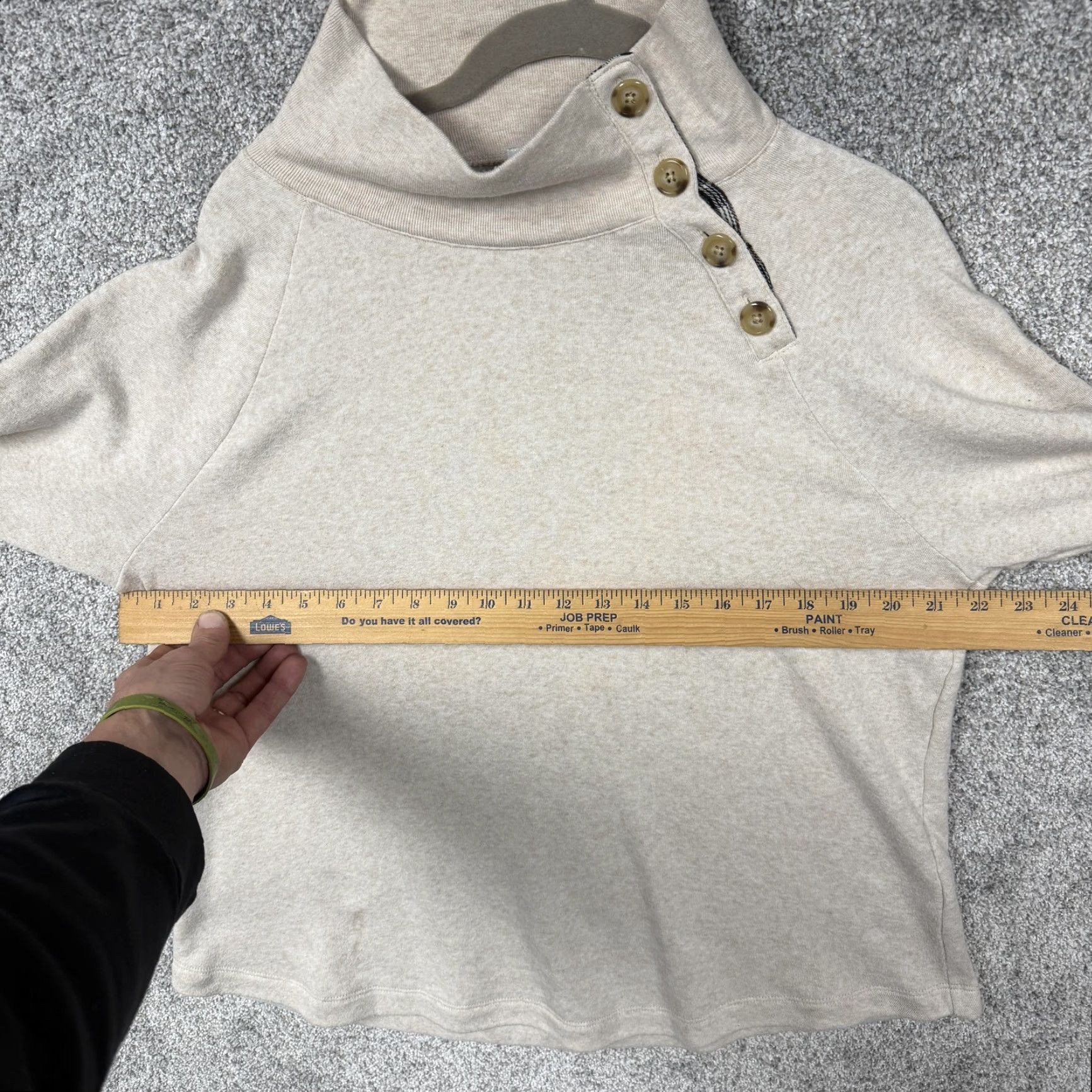 J.Crew J.Crew Sweater Tunic Women M Beige Raglan Sleeve Fleece Mock Neck Solid Winter Fall Casual Womens Size M / US 6-8 / IT 42-44 - 4 Thumbnail