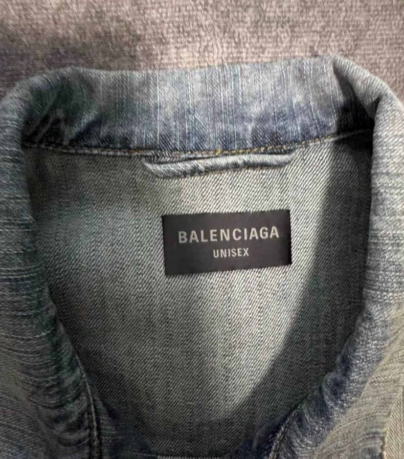 Balenciaga Balenciaga Dragon totem making old denim jacket coat Size US S / EU 44-46 / 1 - 3 Thumbnail