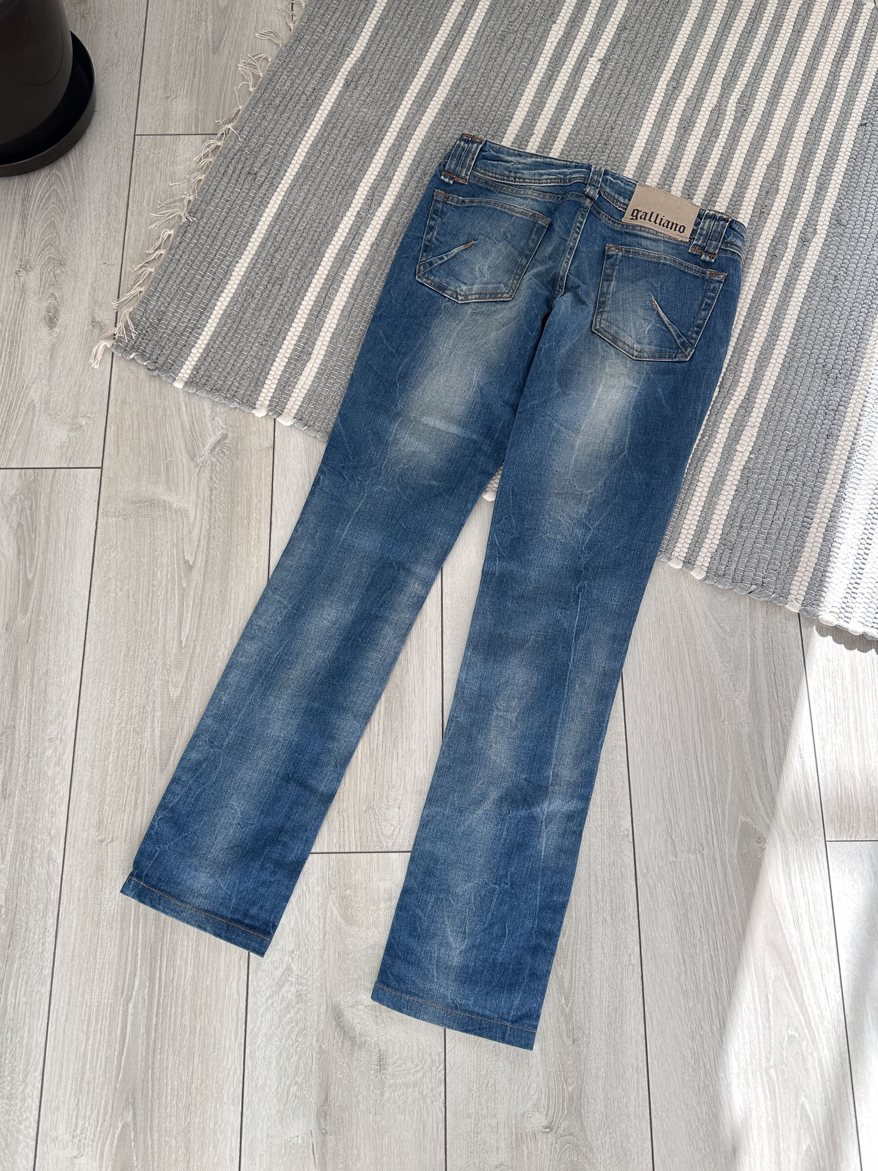 John Galliano Vintage Galliano Blue Denim Jeans Pants Size 28" / US 6 / IT 42 - 2 Thumbnail