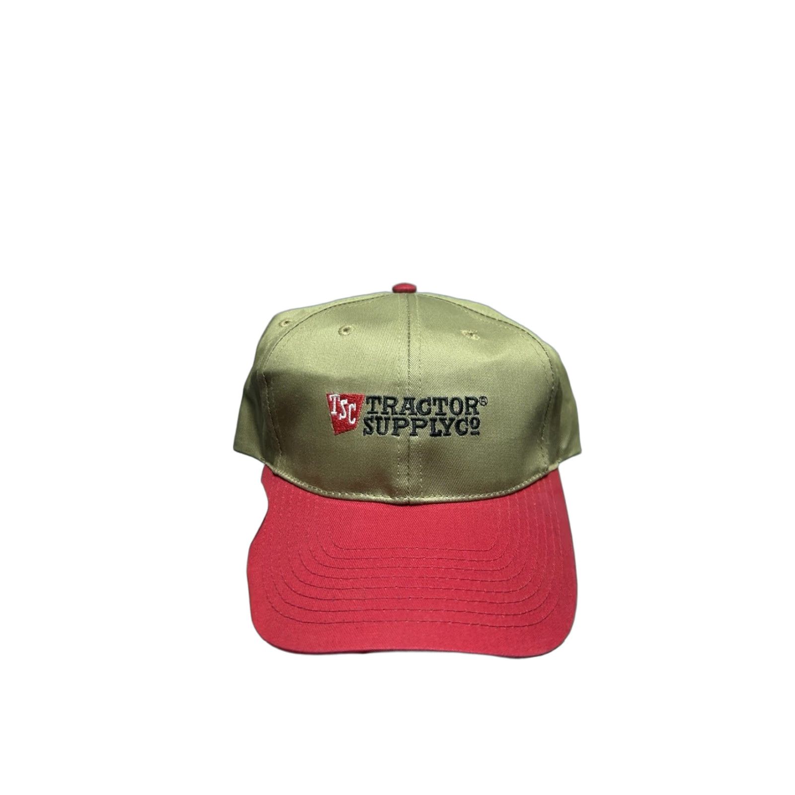 Vintage Tractor supply co snapback hat cap embroidered logo farm adjustable tan red Mens adjustable red hat cap embroidered logo farm Size ONE SIZE - 1 Thumbnail
