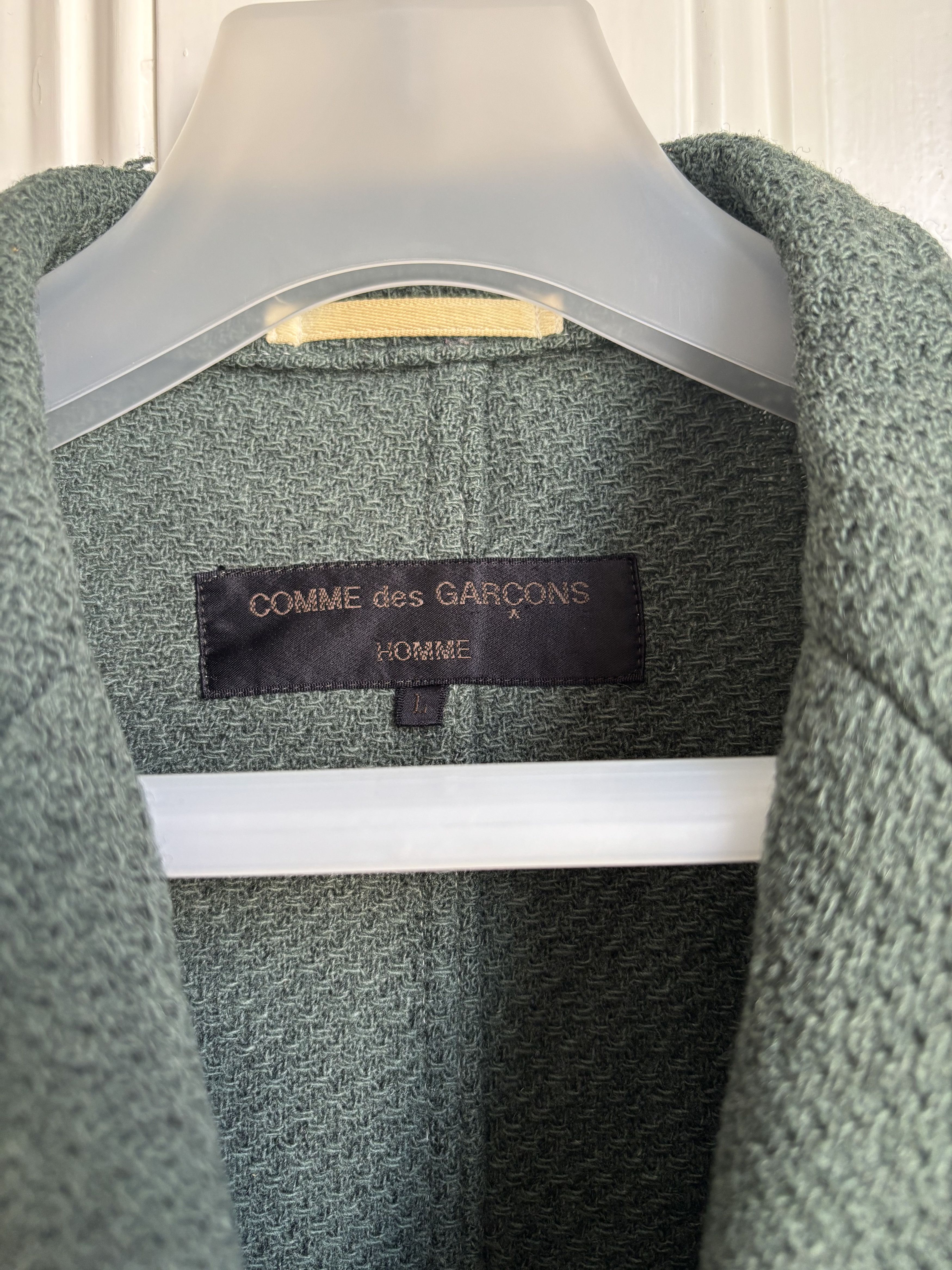 Comme des Garcons Homme *Rare* CDG Homme Men's Green Wool Jacket (Made in Japan) Size US L / EU 52-54 / 3 - 5 Thumbnail