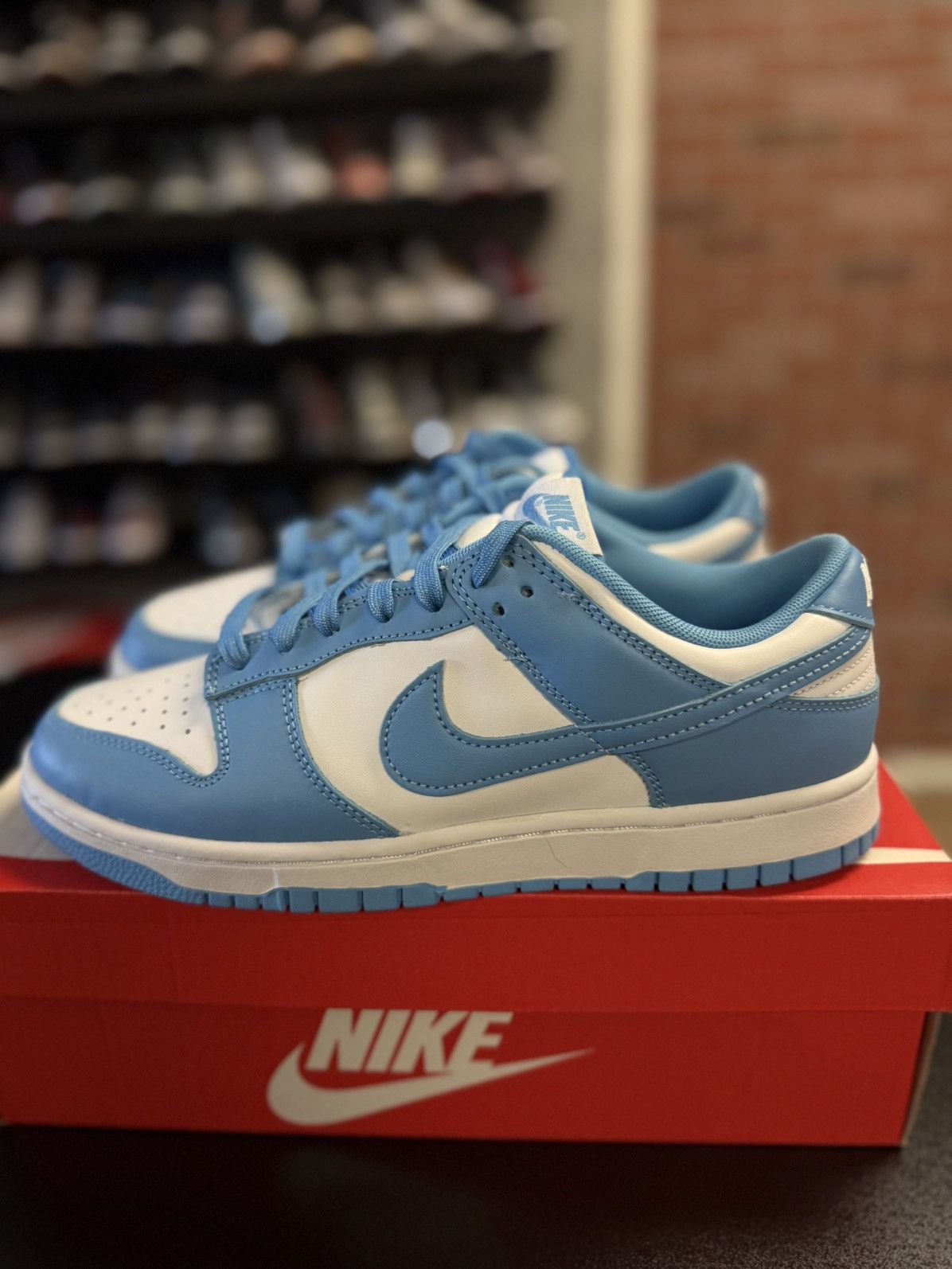 Nike Nike Dunk Low 2021 UNC OG Size 9 Tried On W Box Size US 9 / EU 42 - 8 Thumbnail