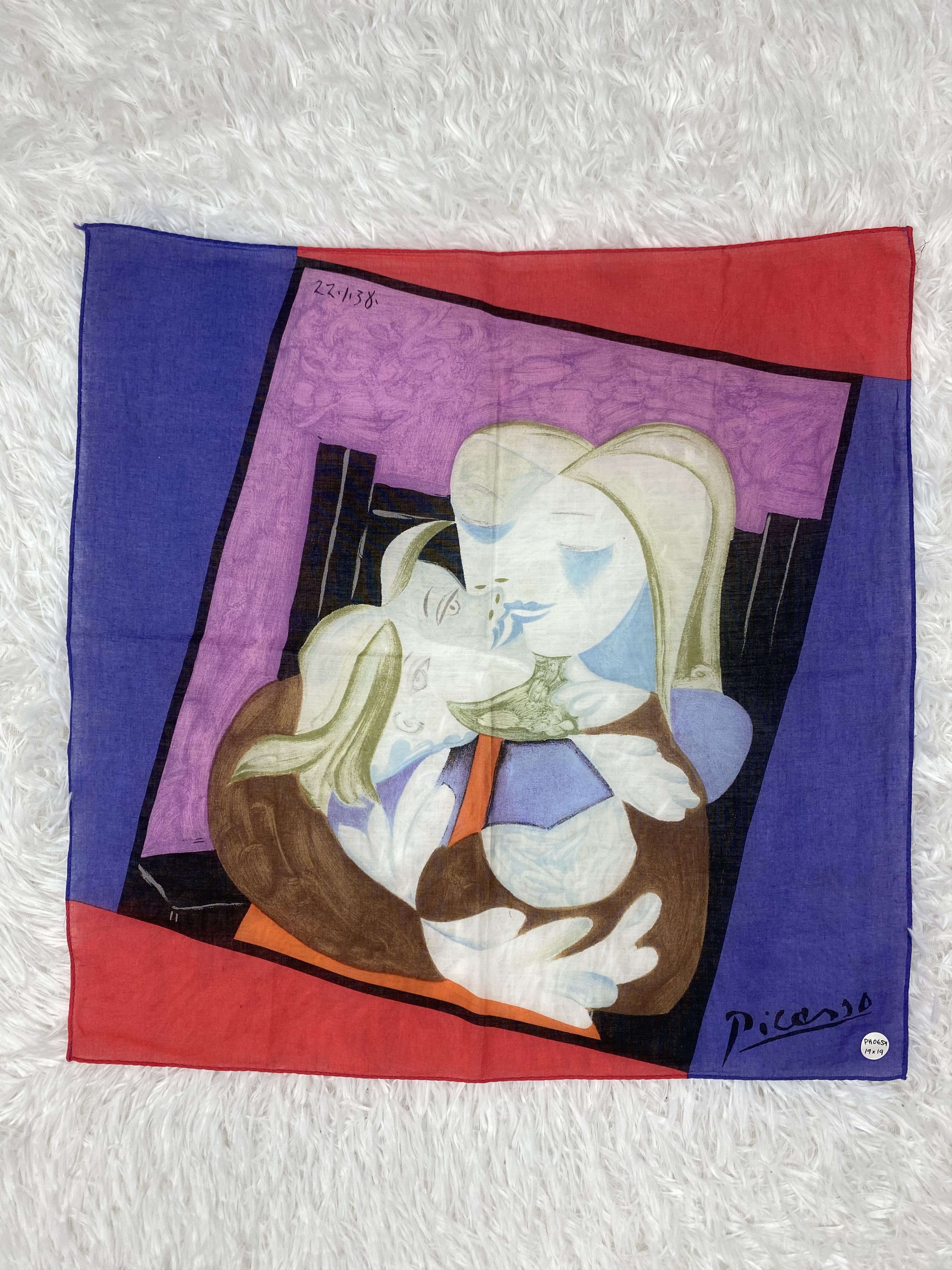 Vintage Vintage Picasso Handkerchief Neckerchief PH0659 Size ONE SIZE - 5 Thumbnail