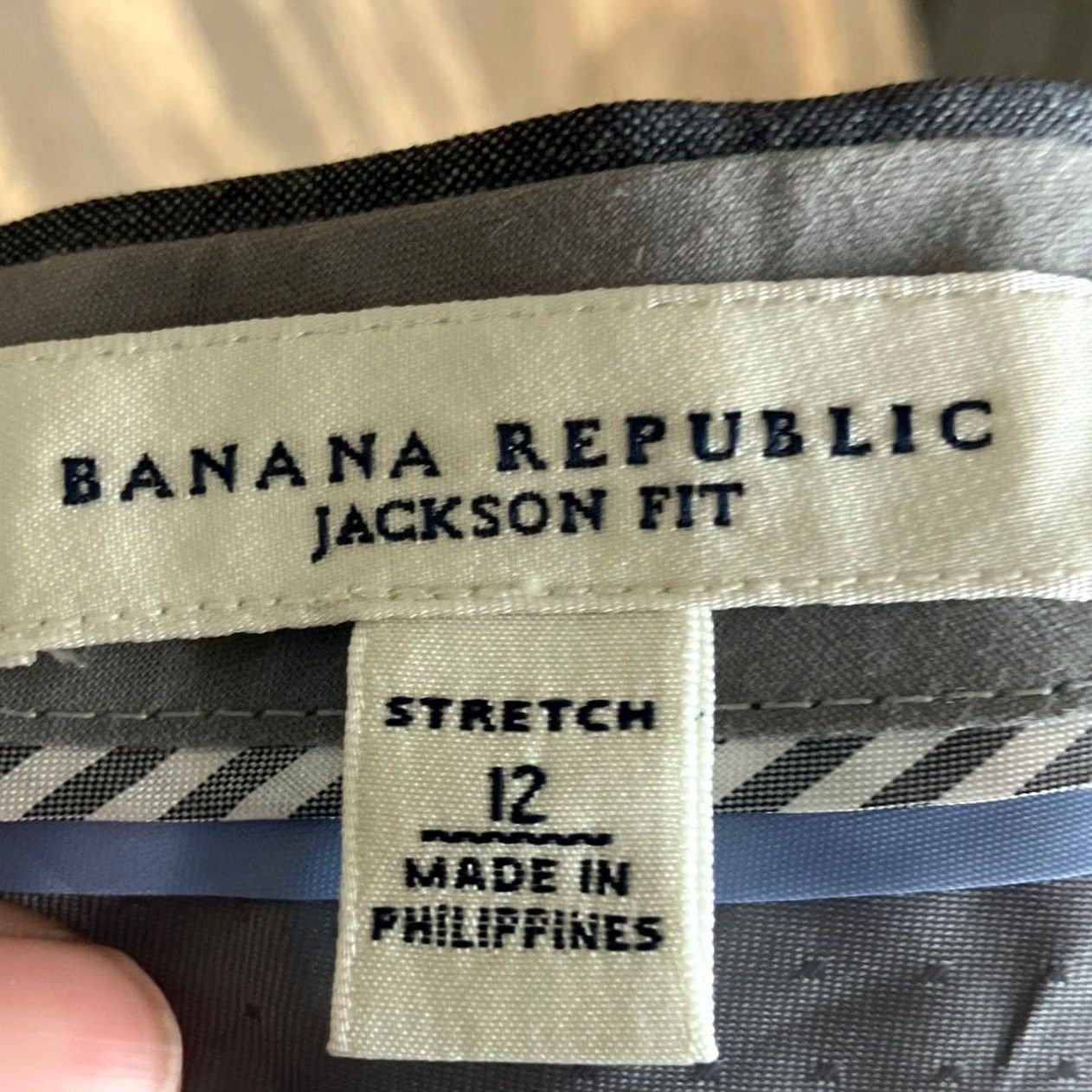 Banana Republic Banana Republic Womens Pants Gray Jackson Fit Wool Blend Lined Stretch 12 Shirt Size 24" / US 00 / IT 34 - 5 Thumbnail