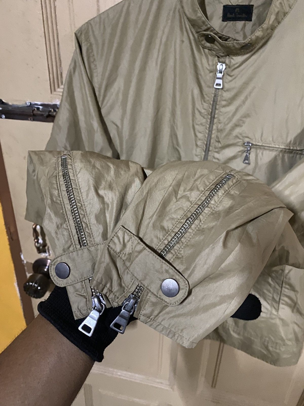 Paul Smith PS Paul Smith Khaki Lightweight Bomber Jacket Vintage Style Size L / US 10 / IT 46 - 5 Thumbnail