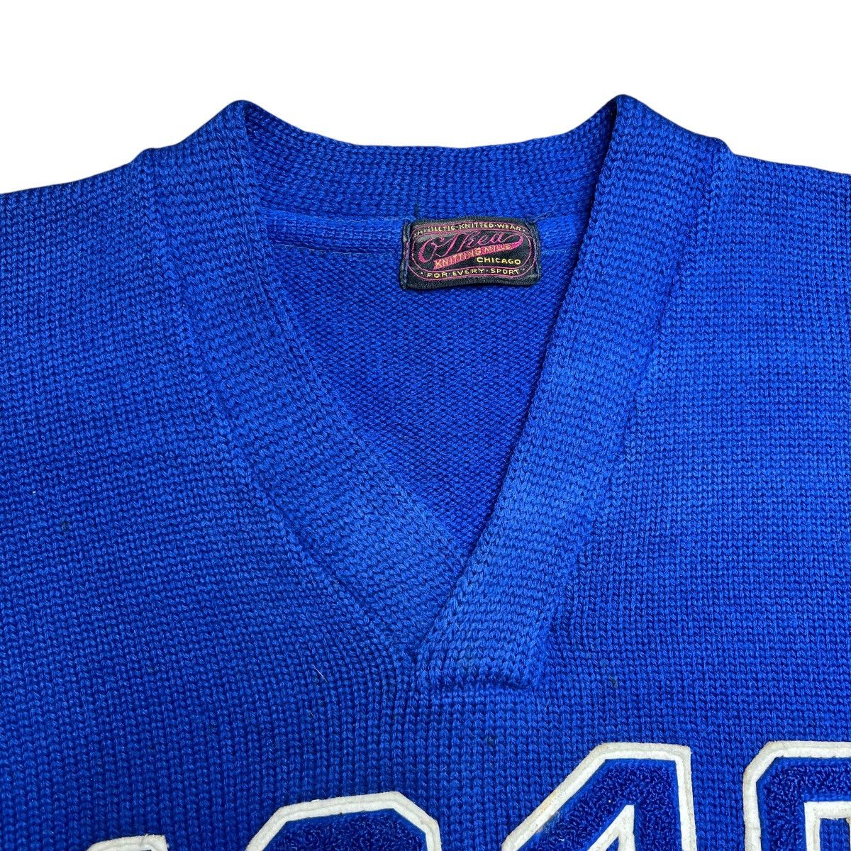 Vintage Vintage 1940 O’Shea Knitting Mills Chicago Blue Knit Sweater Size US L / EU 52-54 / 3 - 2 Thumbnail