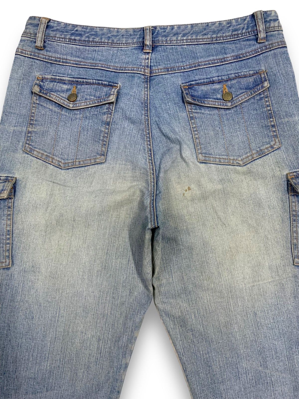 Hysteric Glamour Vintage Japanese Brand Flare Bell Bottom Ripped Cargo Jeans Size US 32 / EU 48 - 15 Thumbnail