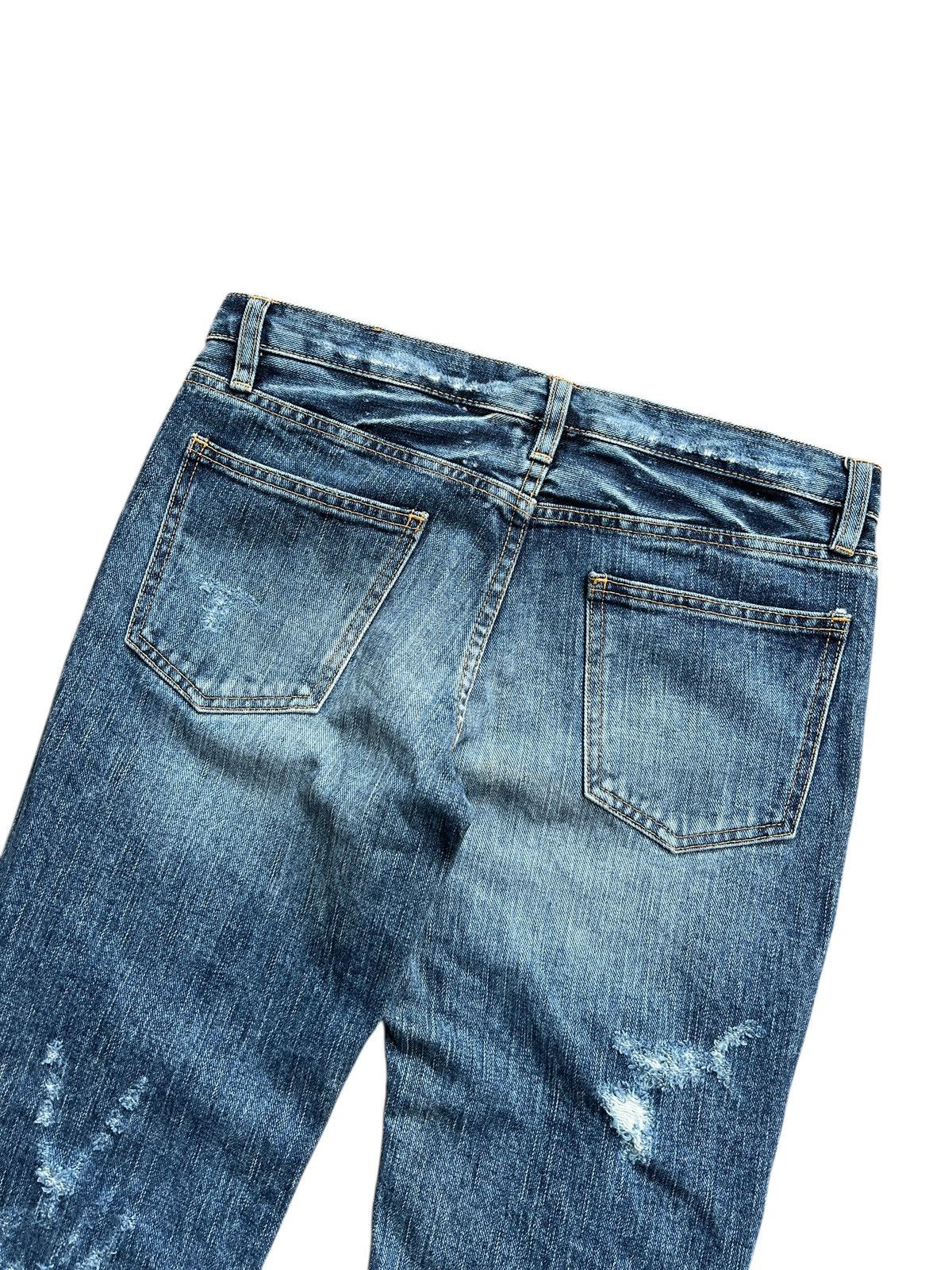 RIPVANWINKLE 1990s Rip Van Winkle Light Boot Cut Ripped Jeans Size US 31 - 8 Thumbnail