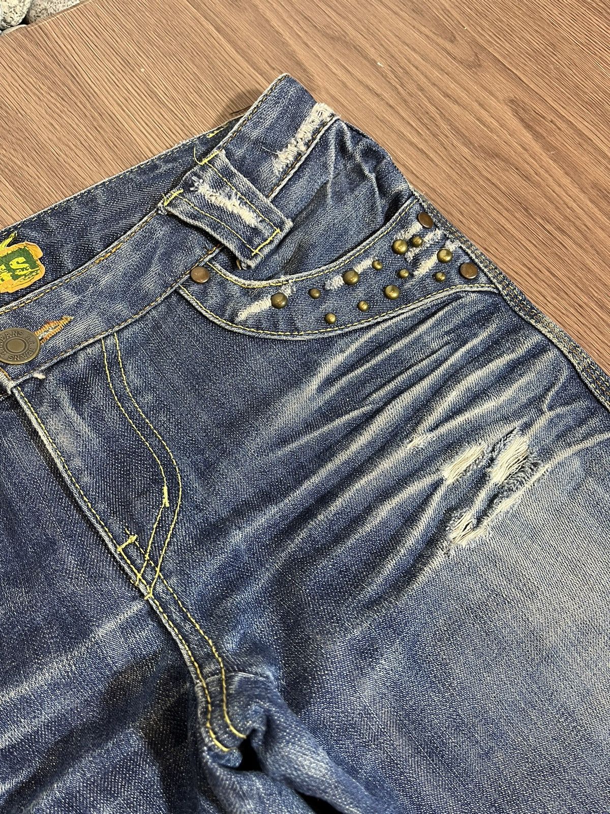 GOSTAR DE FUGA × Japanese Brand Studded flare distressed washed denim Size US 32 / EU 48 - 9 Thumbnail