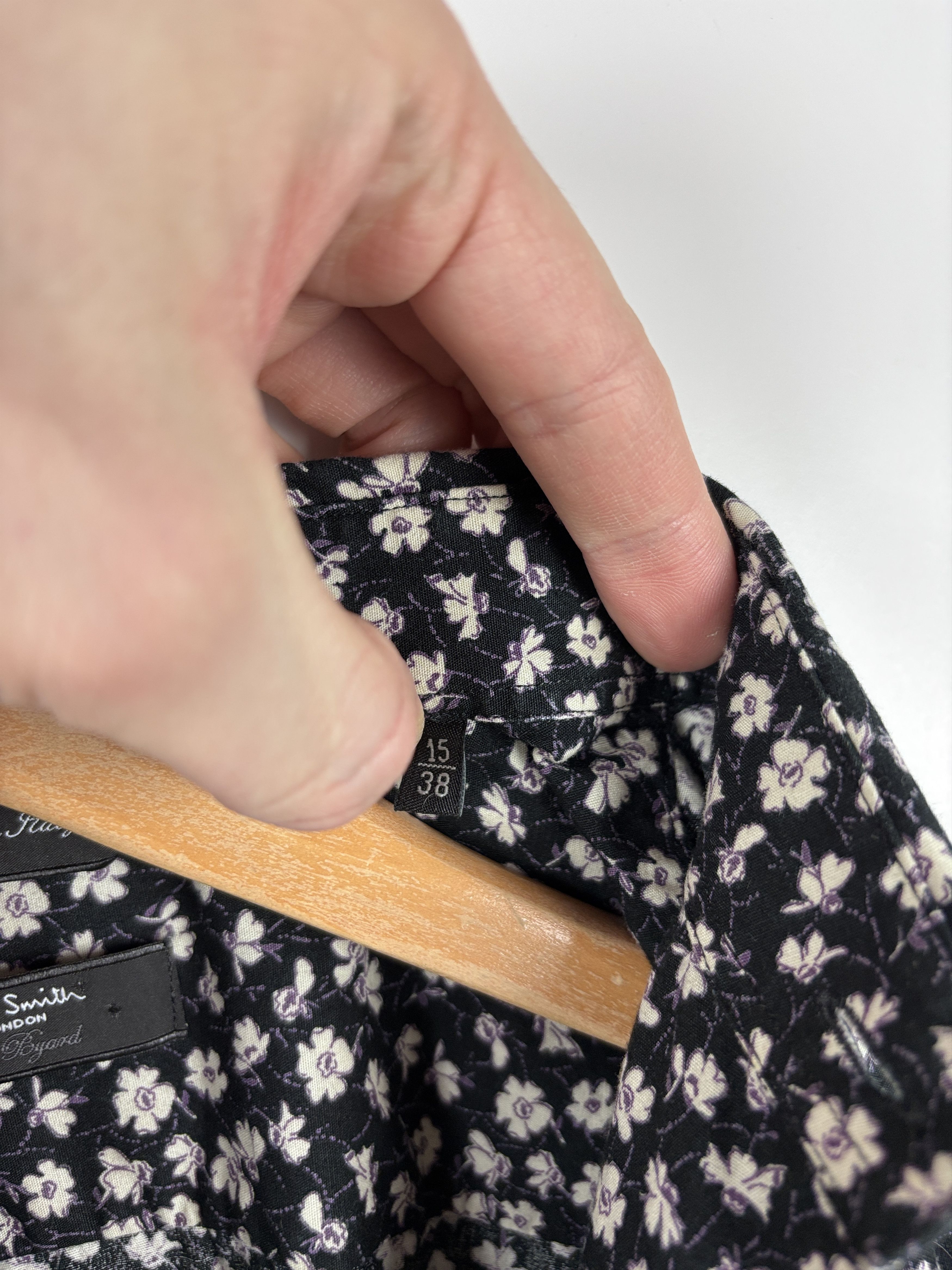 Paul Smith Paul Smith The Byard Floral Flower Shirt Black Size 15/38 Size US M / EU 48-50 / 2 - 8 Thumbnail