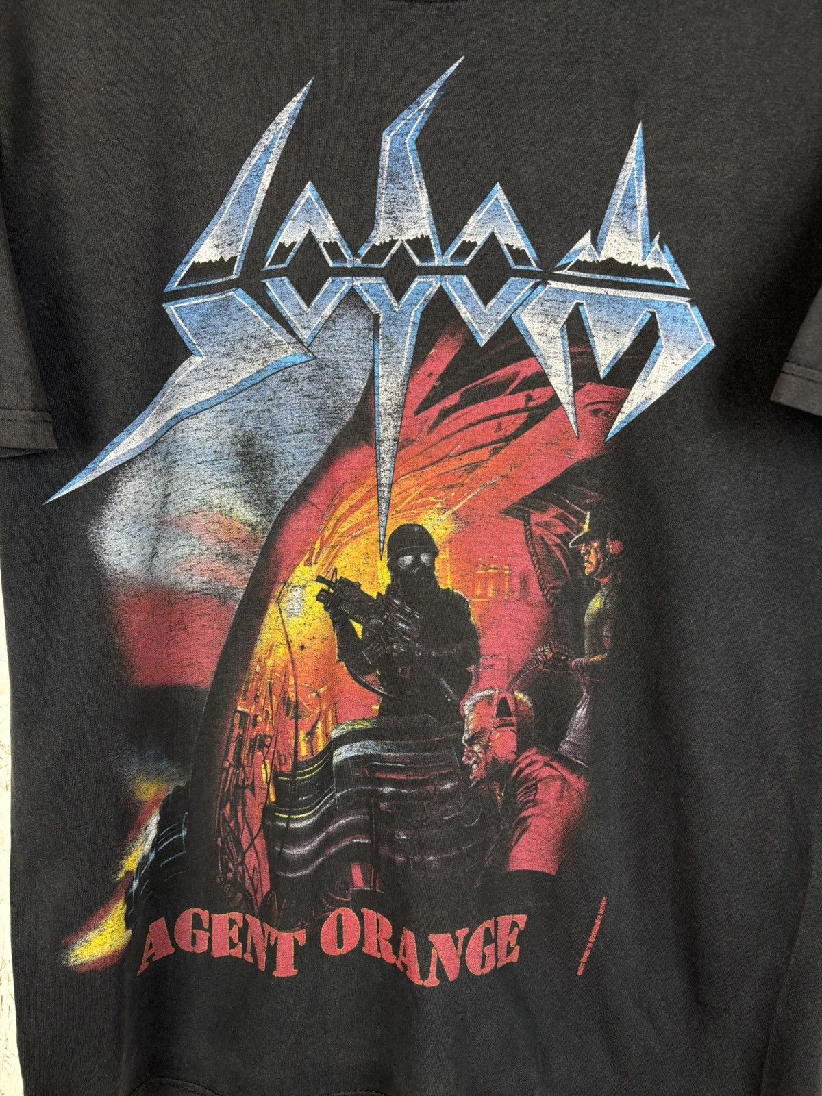 Band Tees 00s Sodom Agent Orange Thrash Metal Band T-Shirt Faded Black Size US XL / EU 56 / 4 - 2 Thumbnail