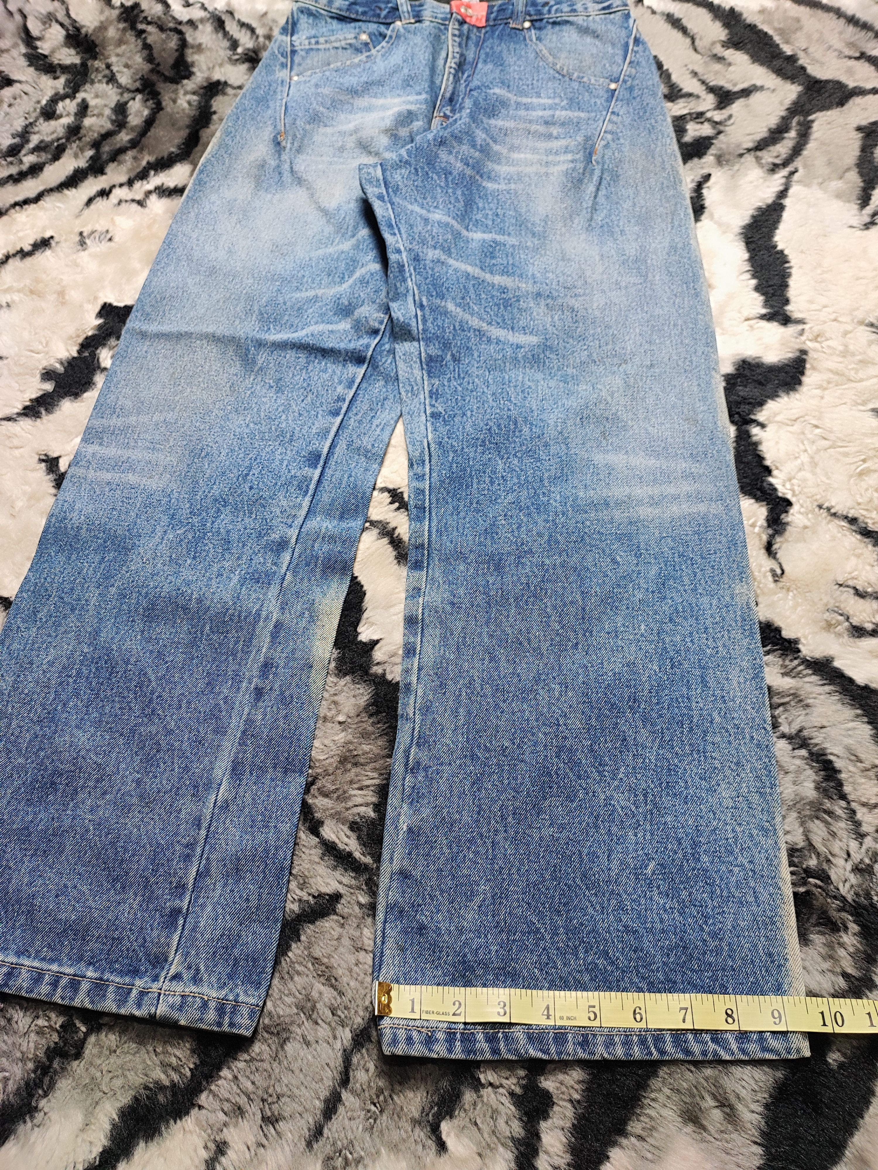 Marithe + Francois Girbaud Vintage MFG Trash Distress Grunge Erd Chrome Baggy Wide Leg Size US 28 / EU 44 - 6 Thumbnail