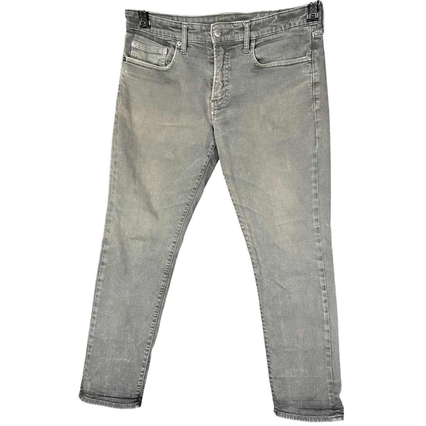 Bonobos Men's Bonobos Gray Denim Jeans Slim Straight Casual 33x30 Size US 33 - 1 Thumbnail