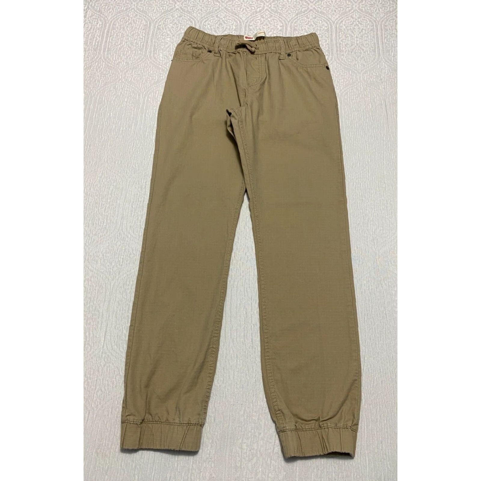 Levi's Levi's Ripstop Boys Joggers Pants L Brown Elastic Waist Drawstring 12-13 Size US 33 - 2 Thumbnail