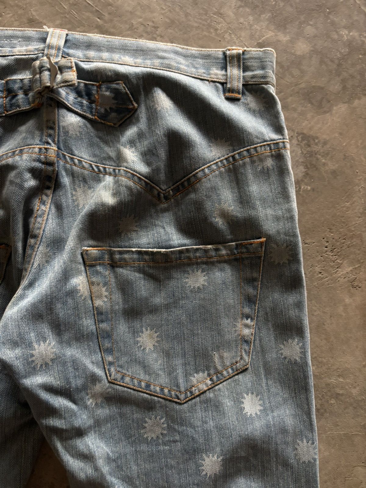 Sunao Kuwahara ISSEY MIYAKE SUNAO KUWAHARA OVERPRINT BUCKLE BACK WESTERN Size 31" - 16 Thumbnail